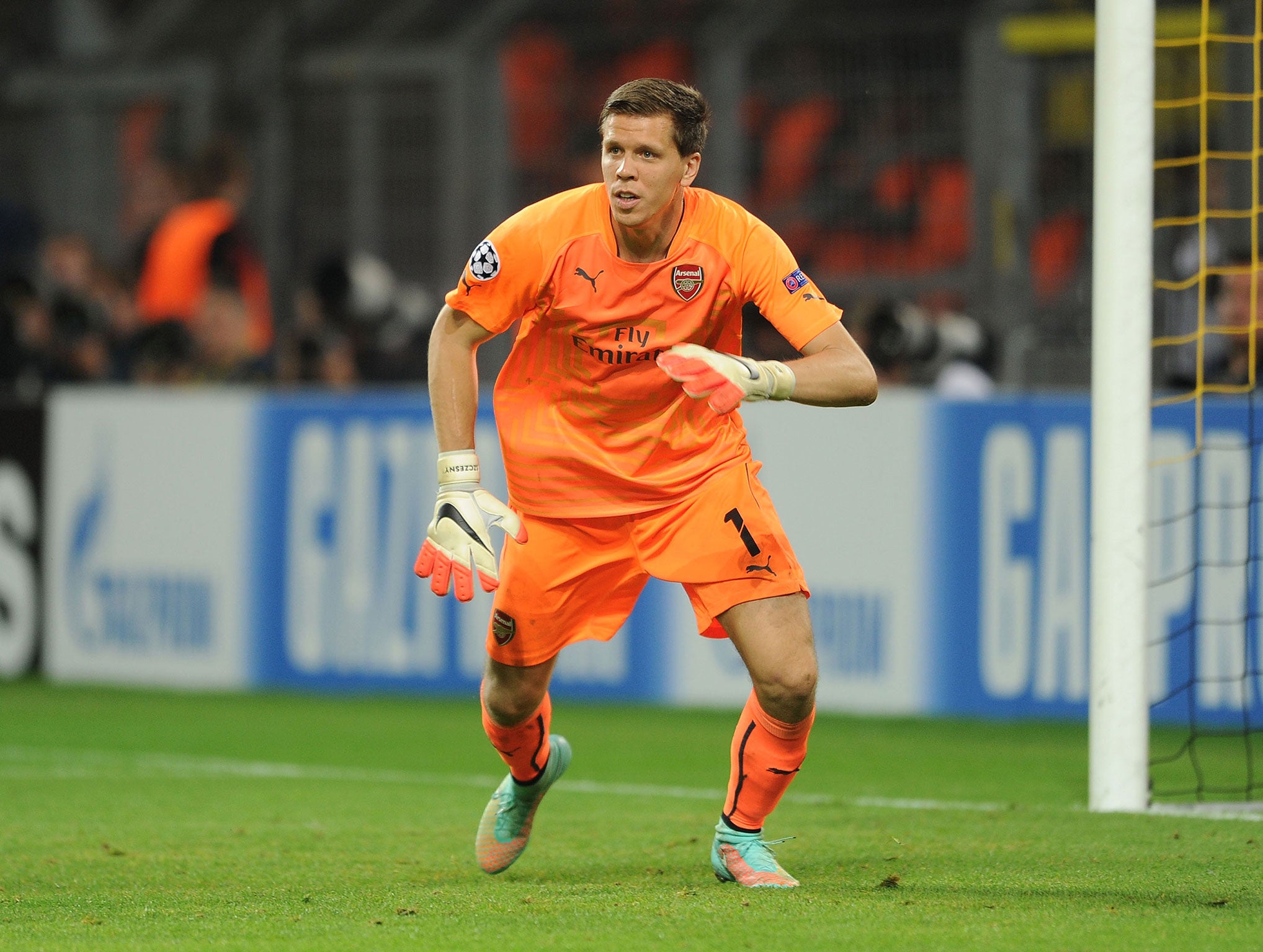 Wojciech Szczesny in action for the Gunners