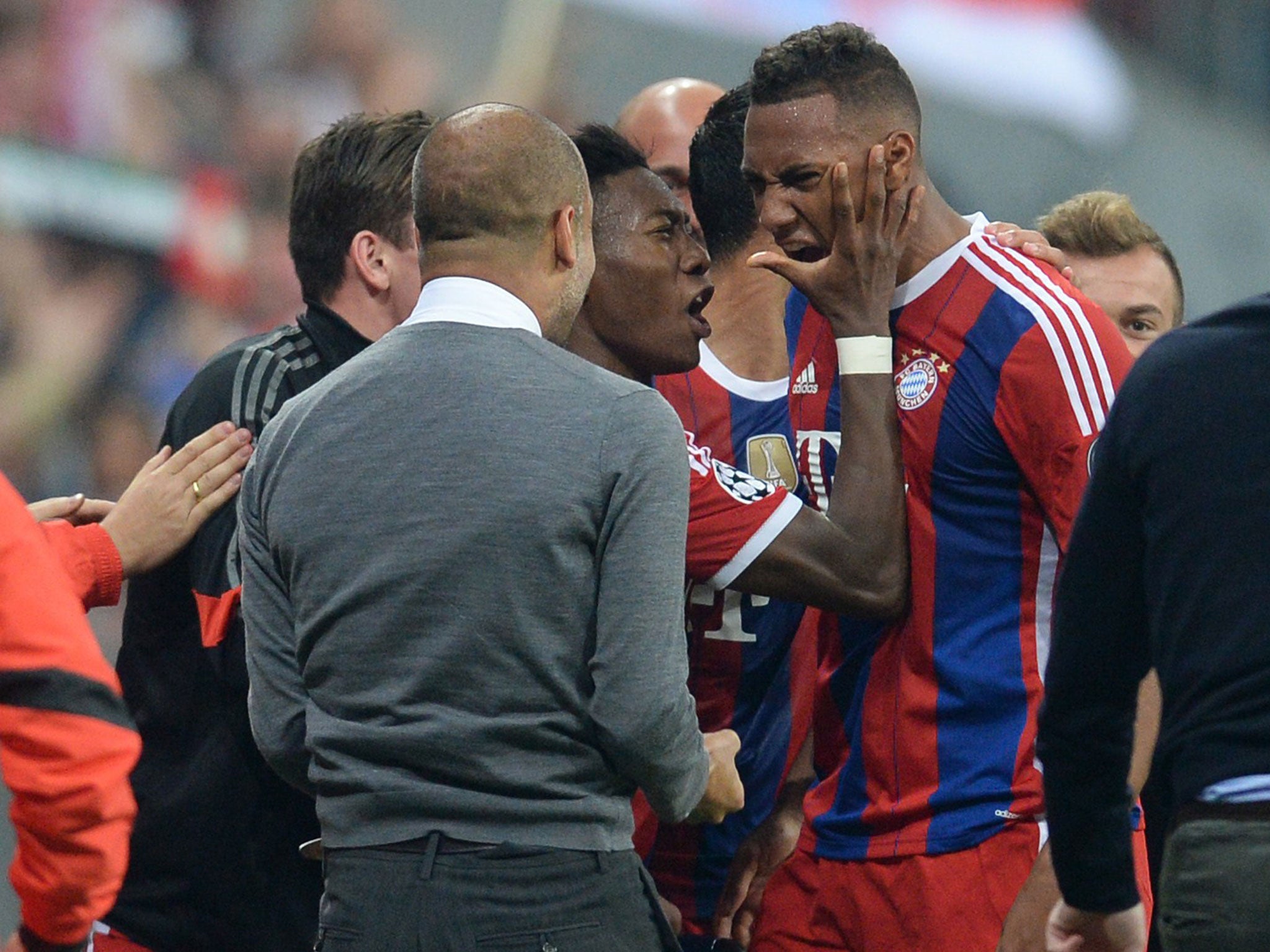 Jerome Boateng celebrates scoring the winner