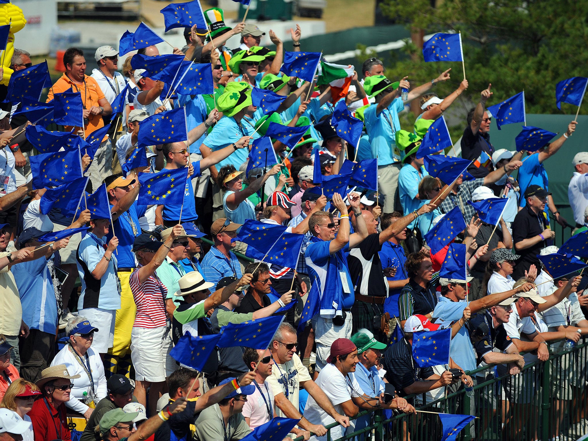 Europe fans at the Ryder Cup