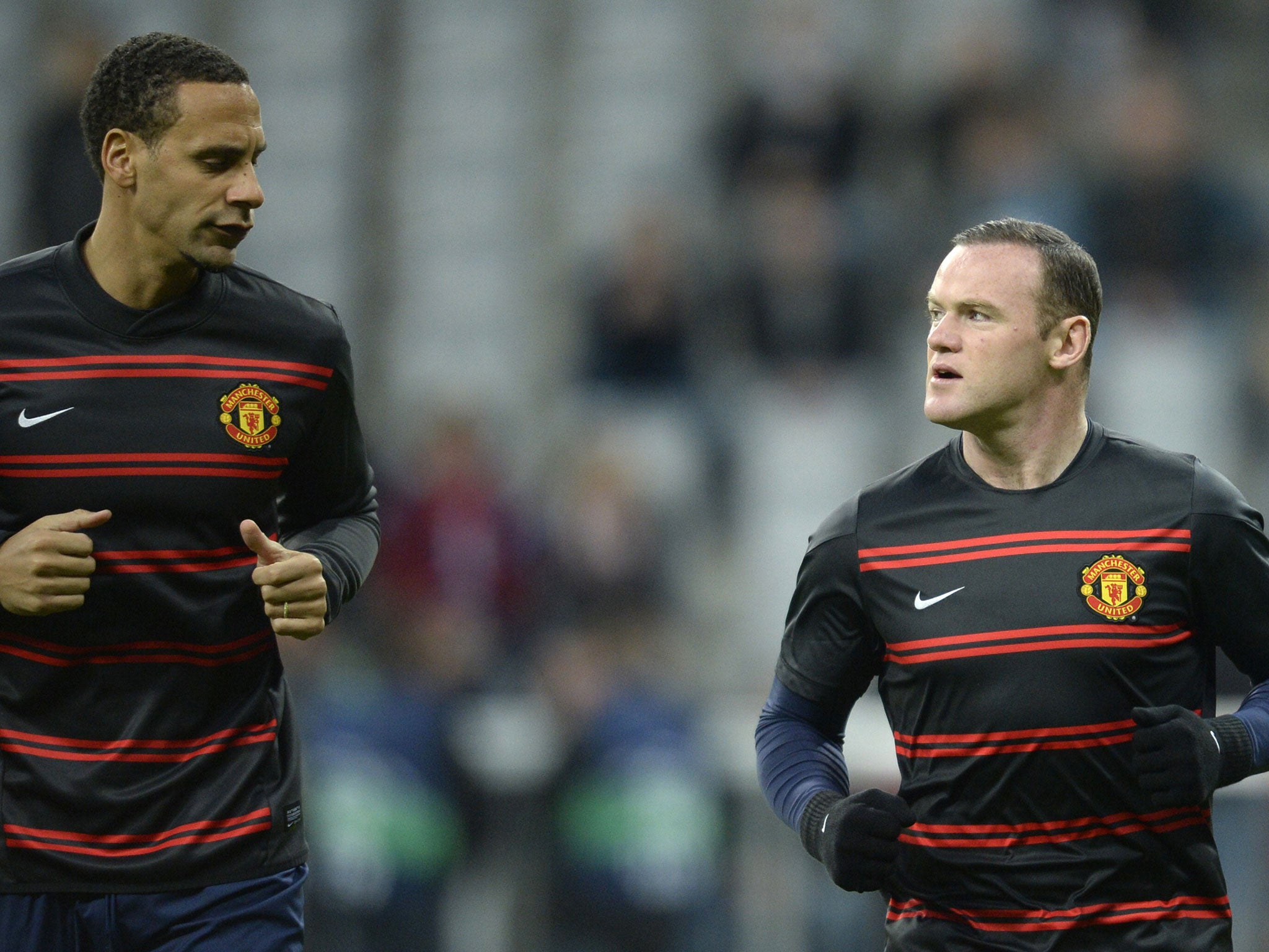 Rio Ferdinand and Wayne Rooney