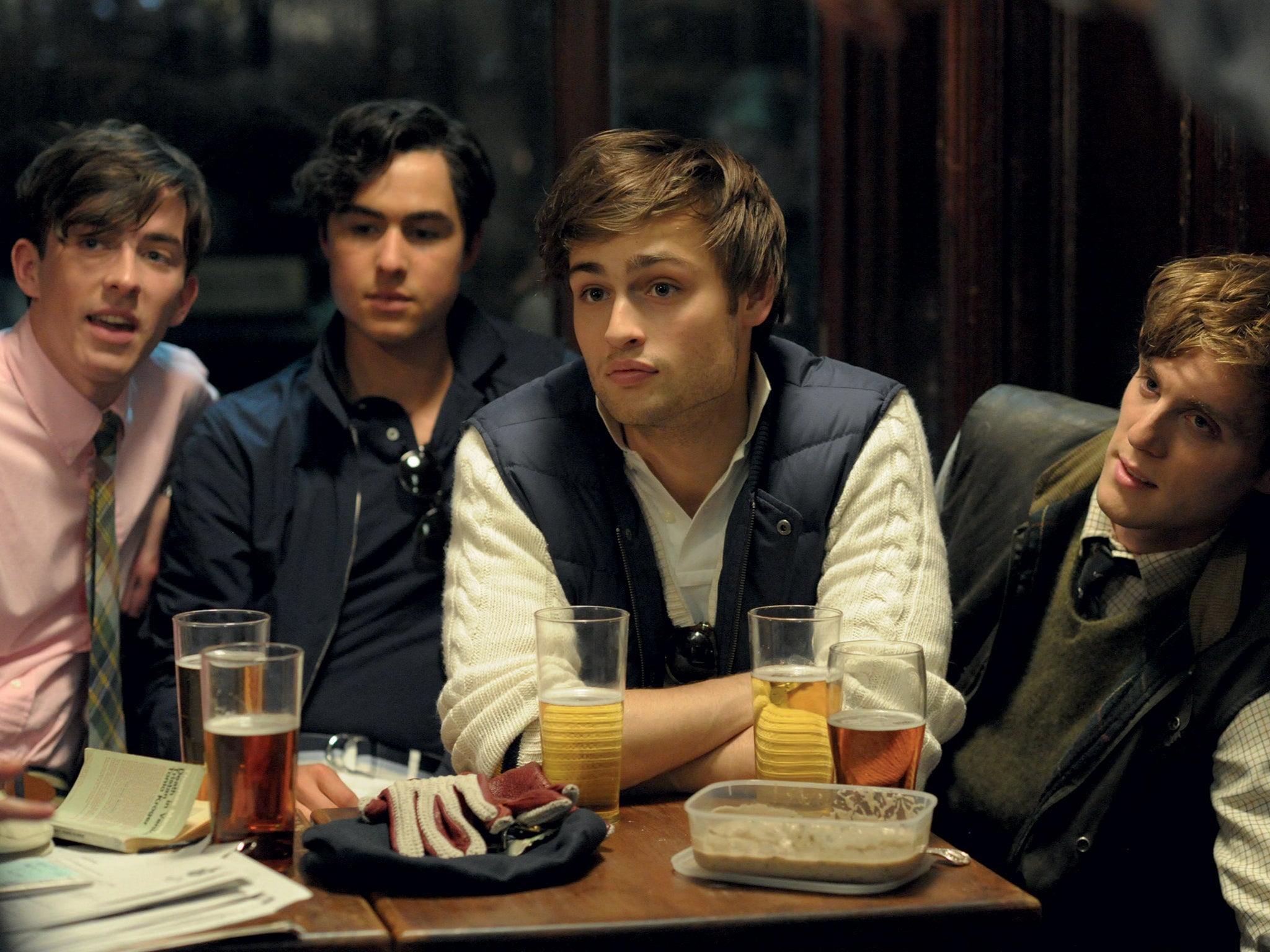 Matthew Beard, Ben Schnetzer, Douglas Booth and Jack Farthing in ‘The Riot Club’