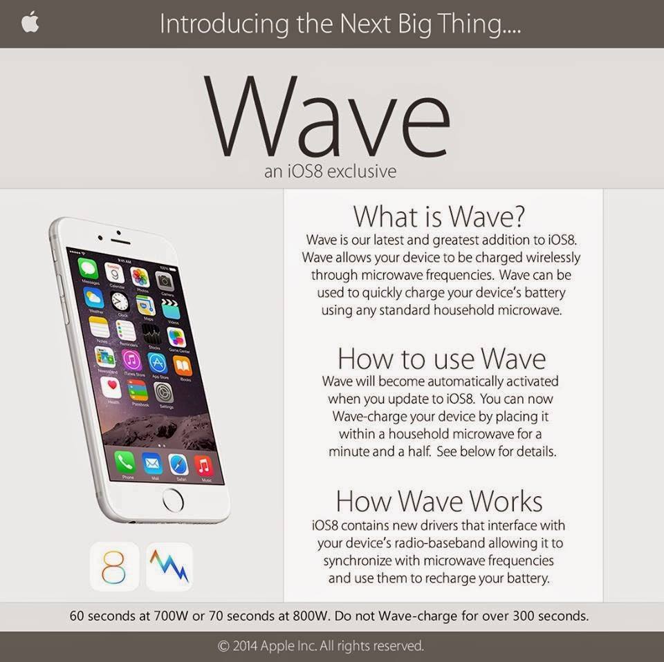 A screenshot of the iPhone 6 wave hoax currently being circulated on social media.