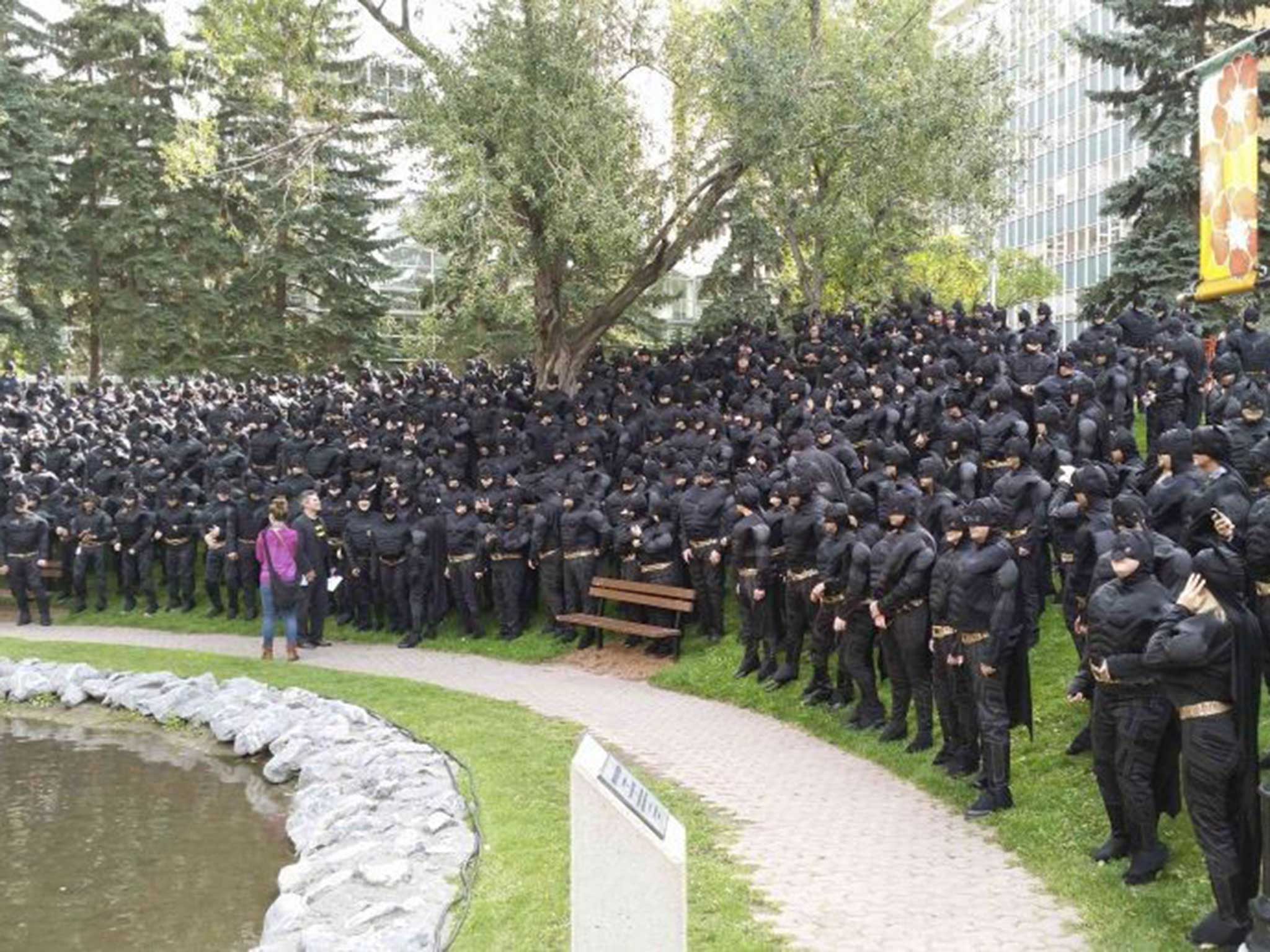 The gathering of 542 Batmen (and women) kicked off a campaign for a United Way charity