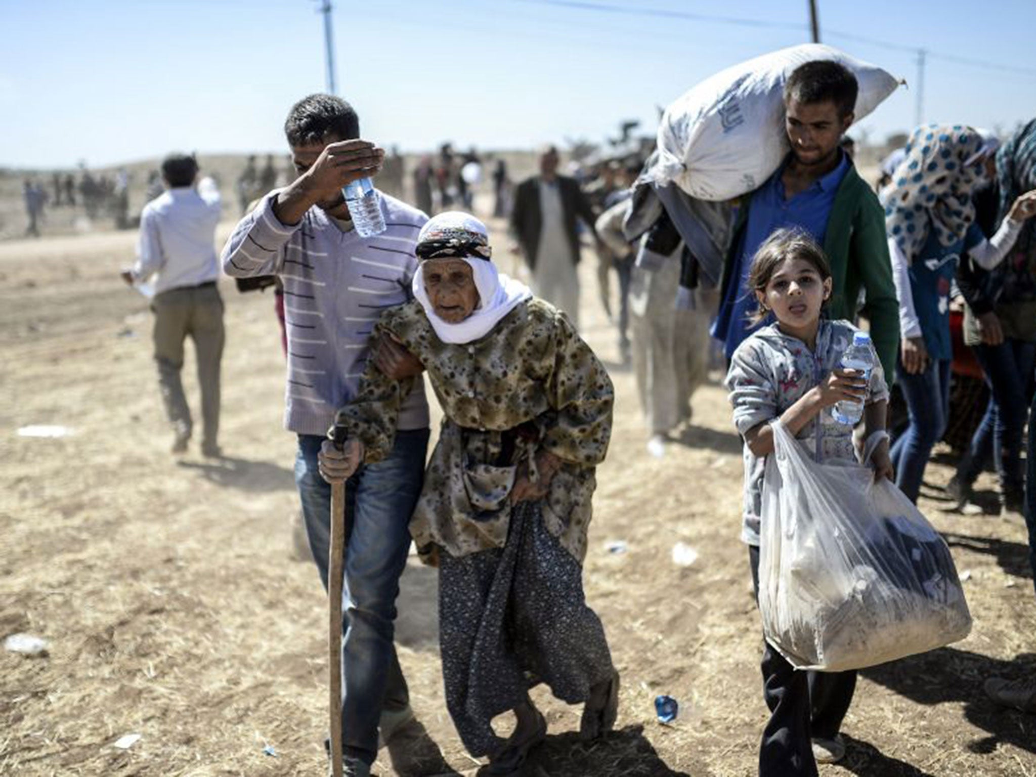 Approximately 60,000 Kurds have sought shelter at Kobani