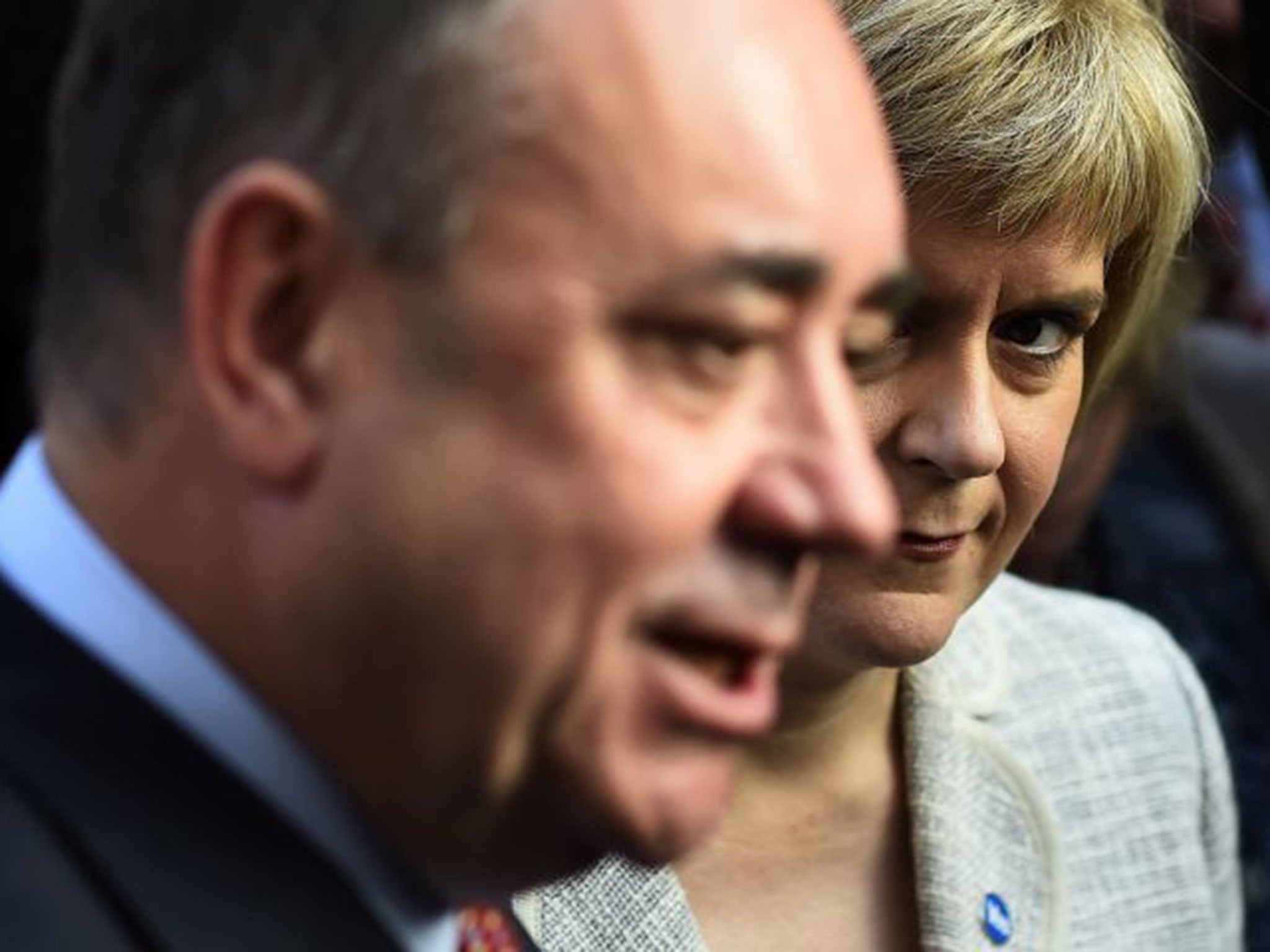 Sturgeon and former boss Alex Salmond campaigning together.