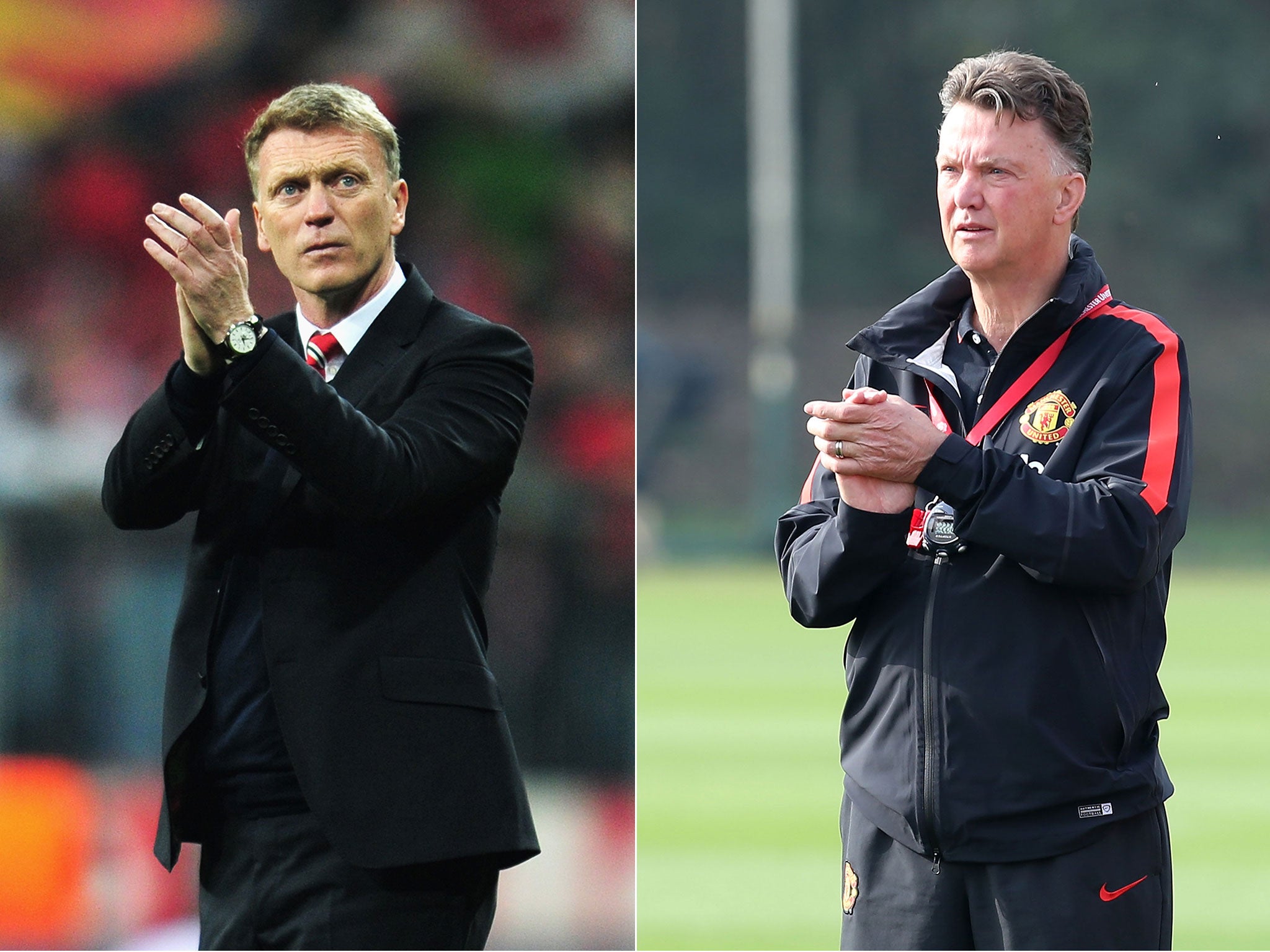 David Moyes and Louis van Gaal