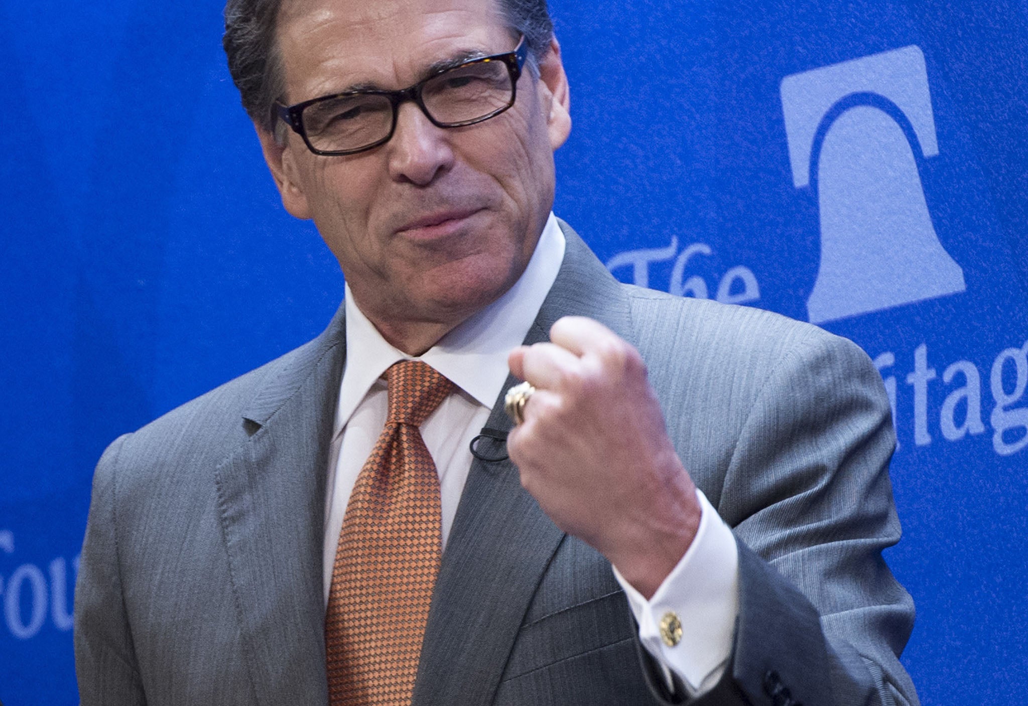 Rick Perry delivers a keynote speech at the Texas Tribune Festival in Austin