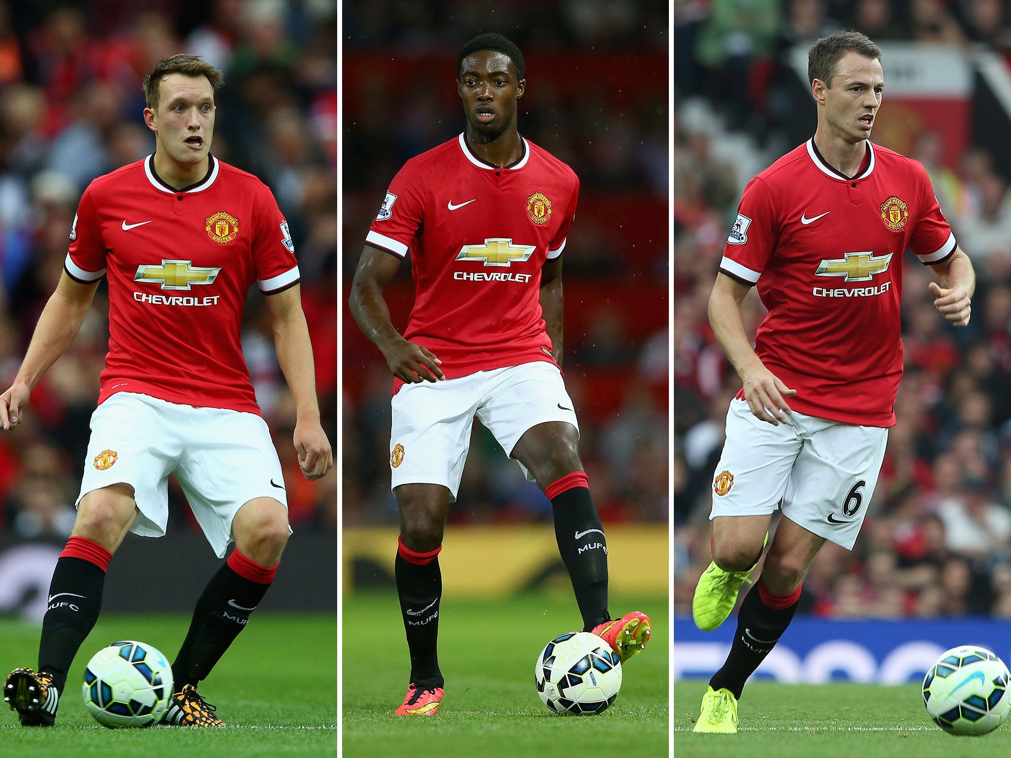 Phil Jones, Tyler Blackett, Jonny Wvans