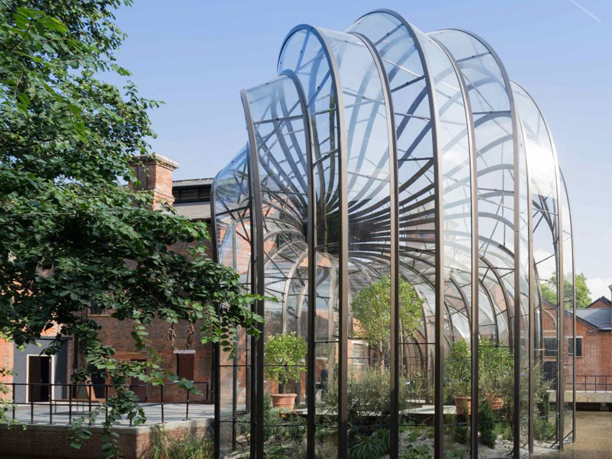 One of the greenhouses contains the Mediterranean plants used to give the gin its botanical accents