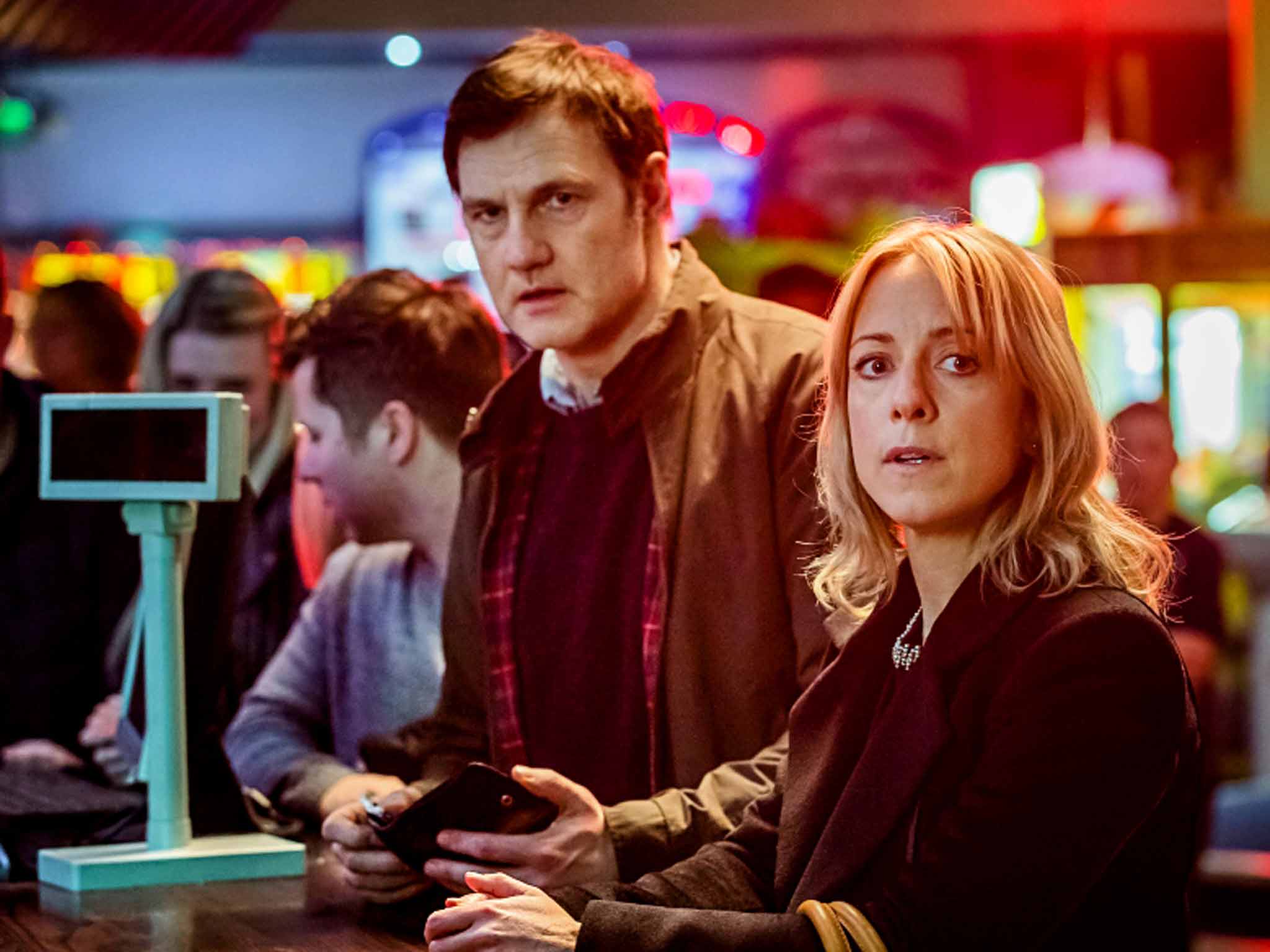 A fare to remember: David Morrissey and Claudie Blakley in 'The Driver'