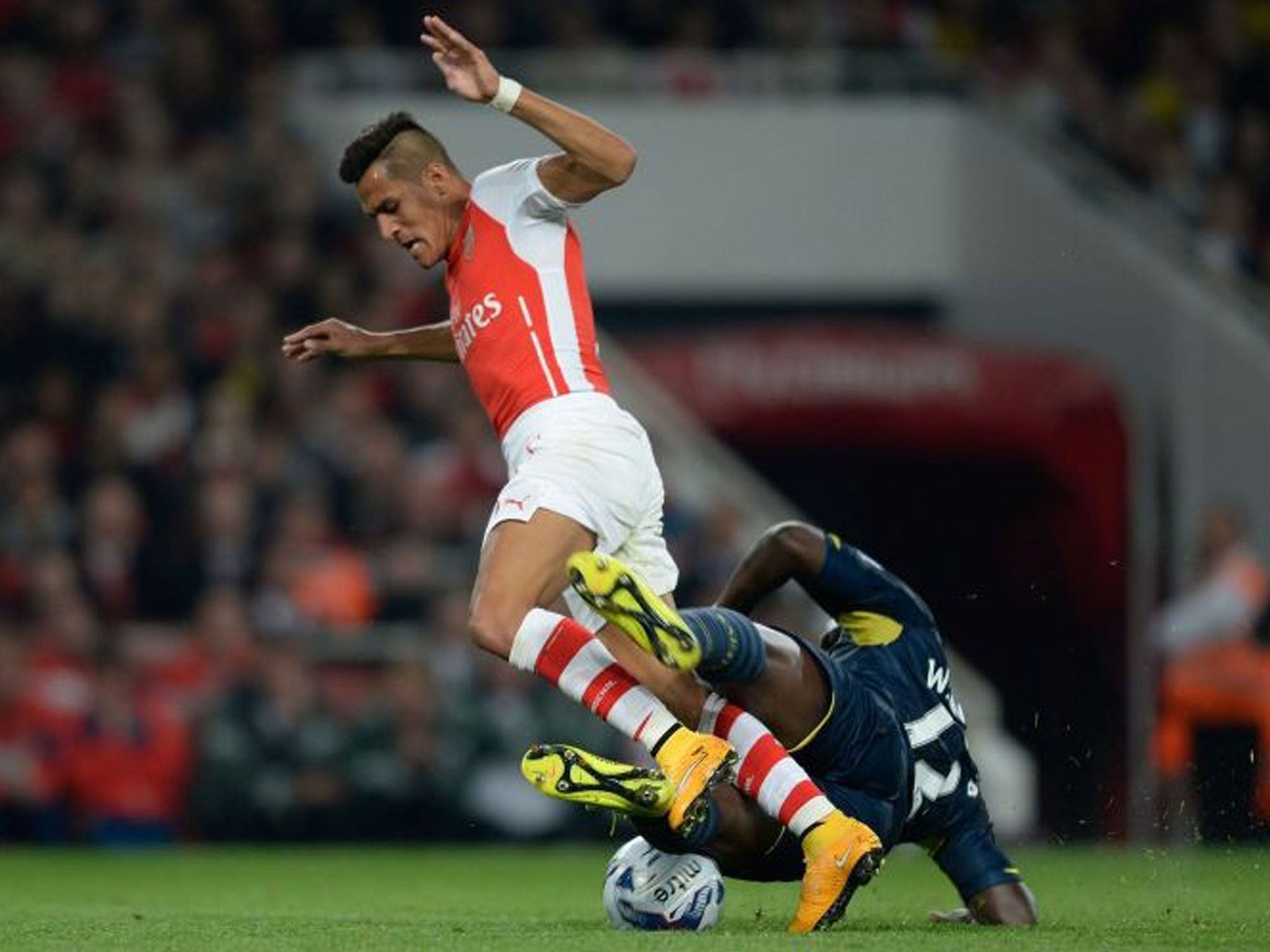 Alexis Sanchez delivered one of the best free-kicks of the season GETTY