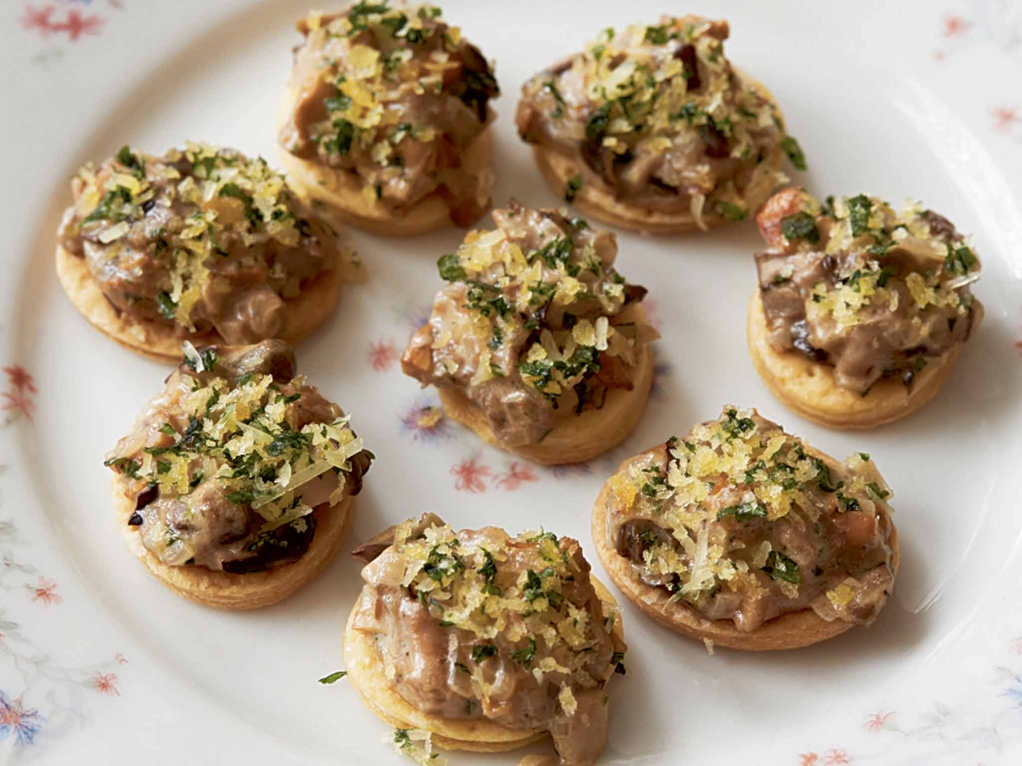 Wild mushroom tarts