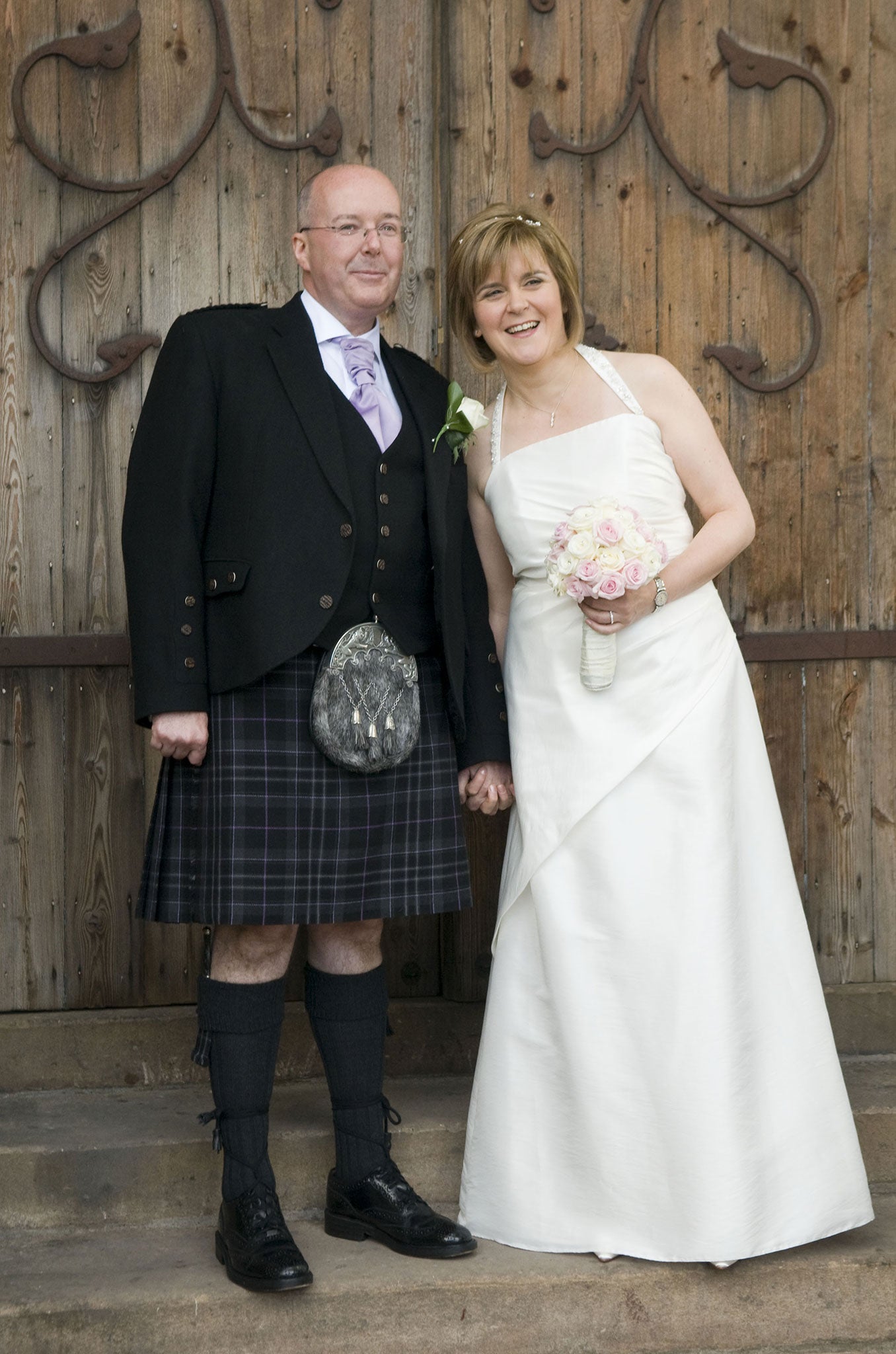 Sturgeon on her wedding day with husband Peter Murrell in 2010