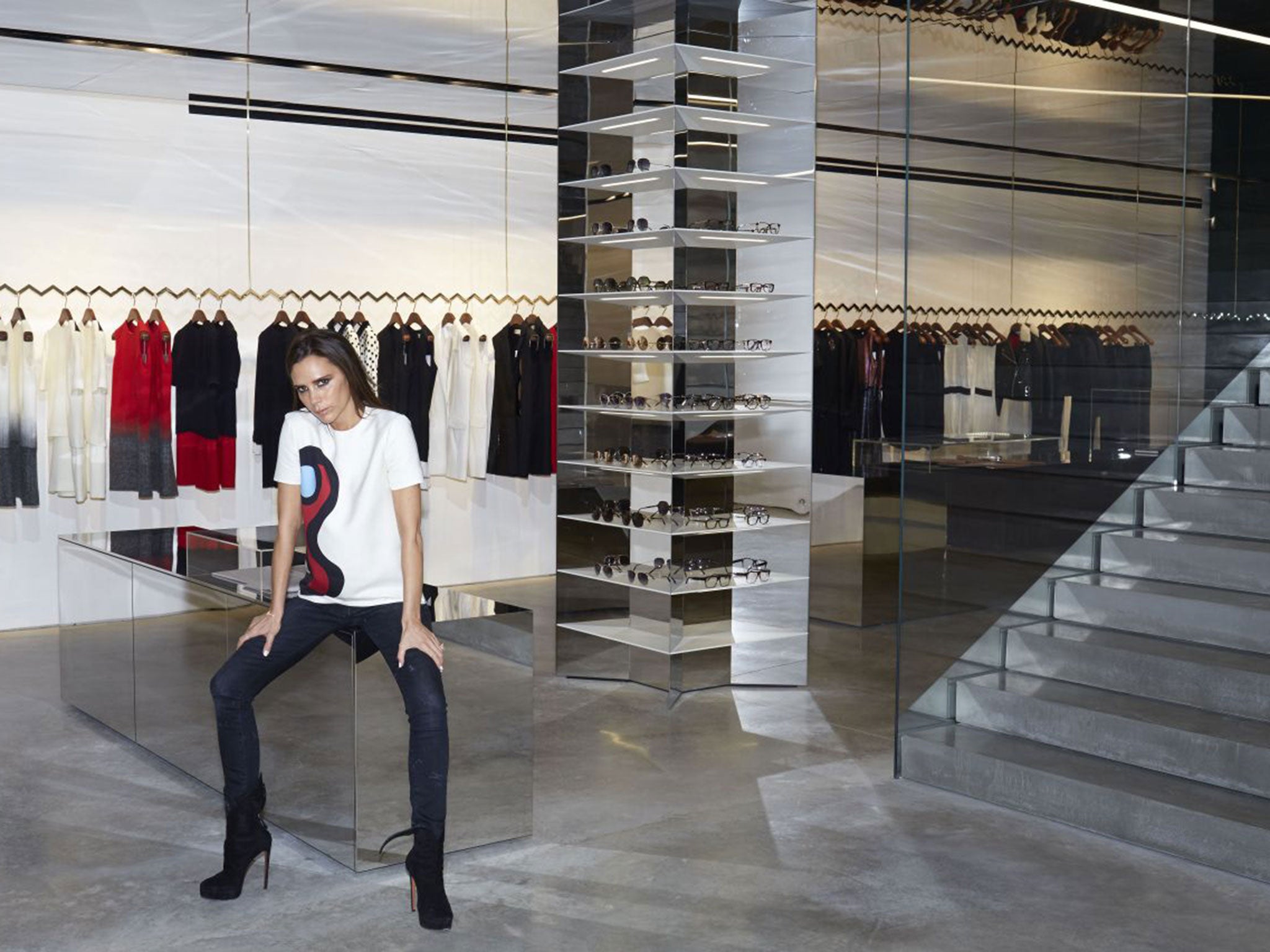 Victoria Beckham at her shop