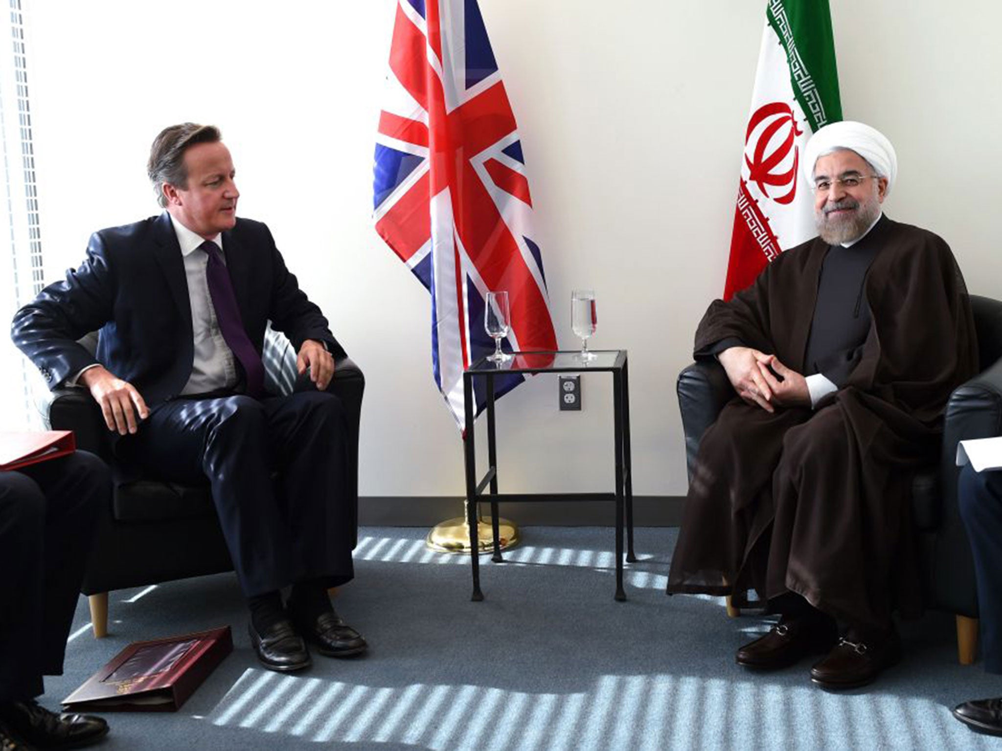 ‘That’s a bit of history made,’ David Cameron is reported to have said after meeting Iran’s President, Hassan Rouhani, at the UN General Assembly on Wednesday in New York