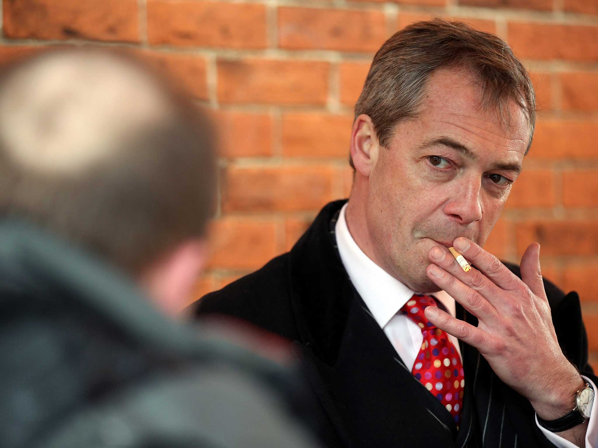 Nigel Farage photographed smoking earlier this year