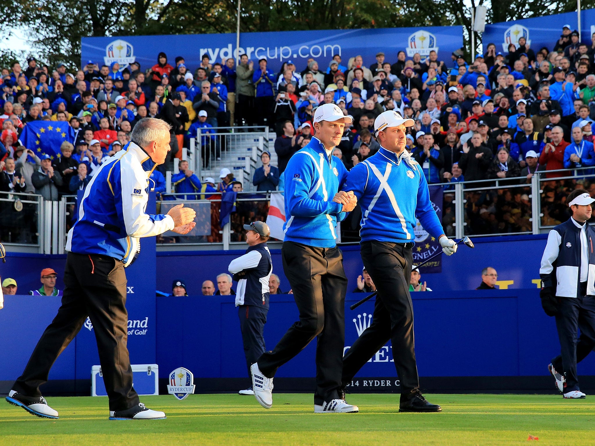 Henrik Stenson got the European crowd going