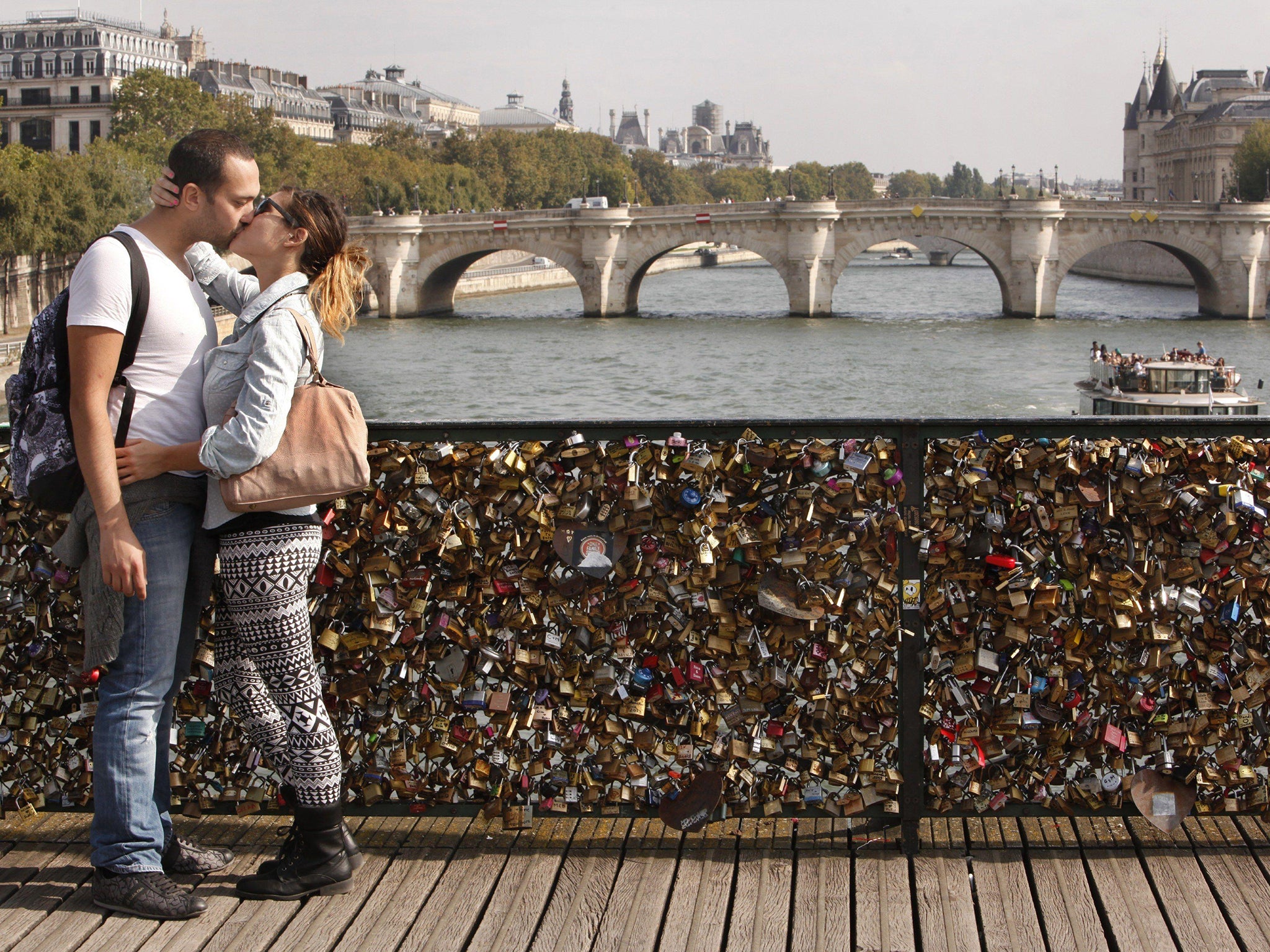 Paris is officially the capital of love and this is confirmed by the fact that the Pont des Arts Bridge is buckling under the pressure of thousands of padlocks or ‘lovelocks’ left by couples as a memory of their love for each other