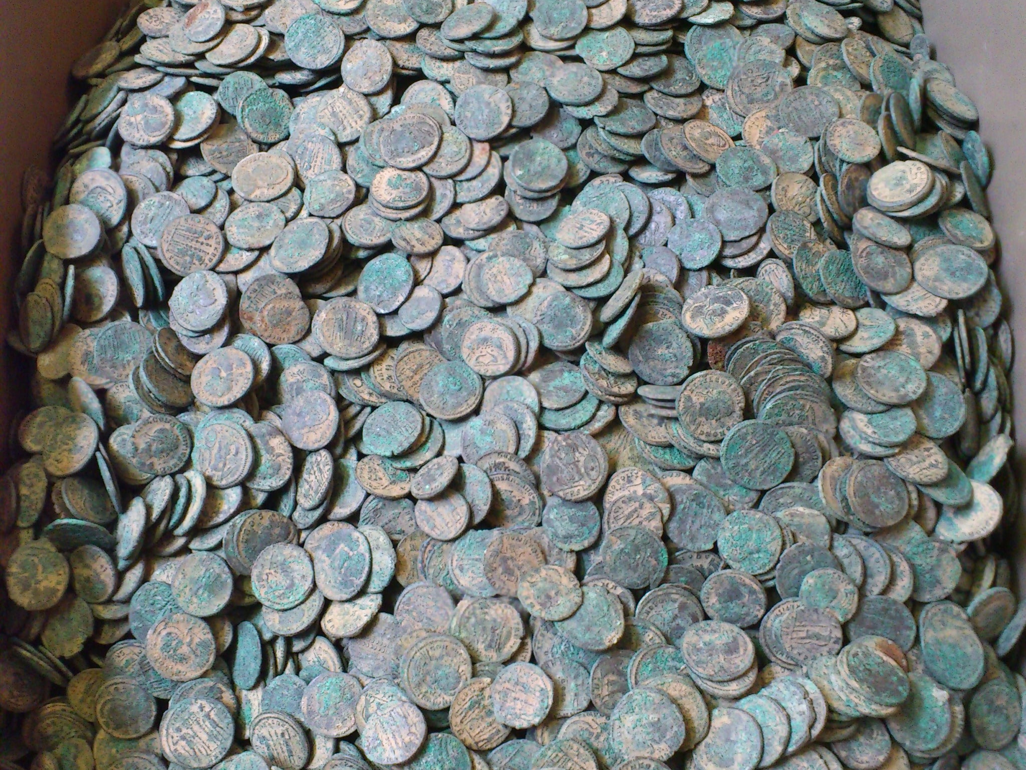 The coins after light conservation ( The Trustees of the British Museum)