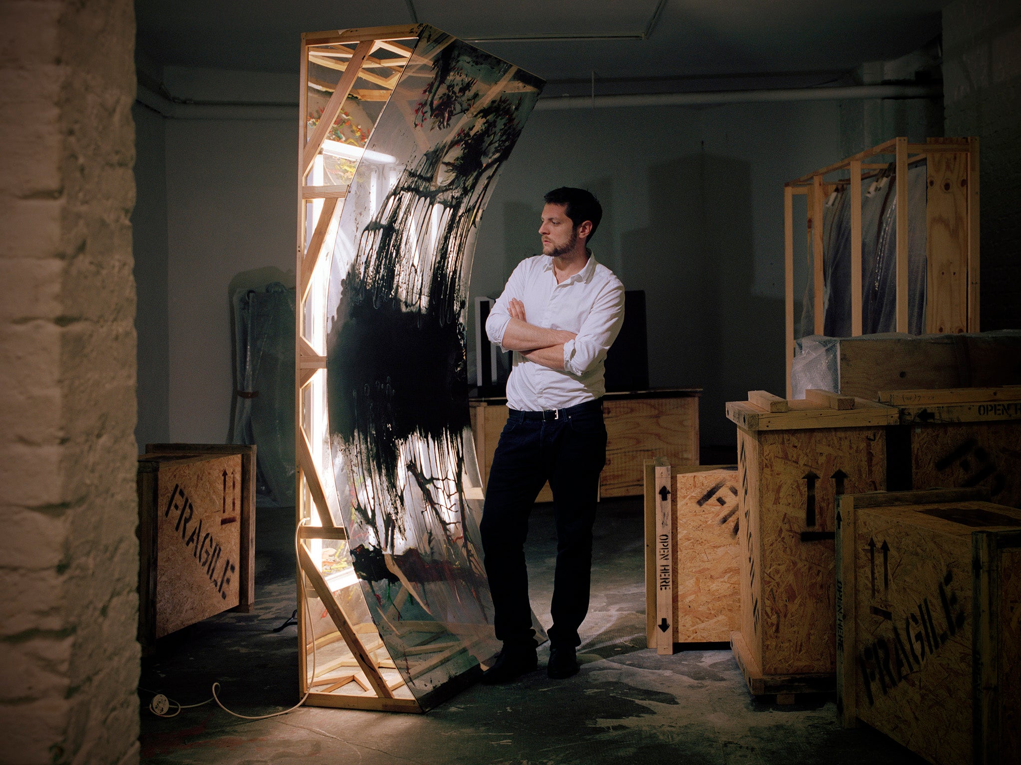 Phillip Furhofer photographed in his Berlin studio