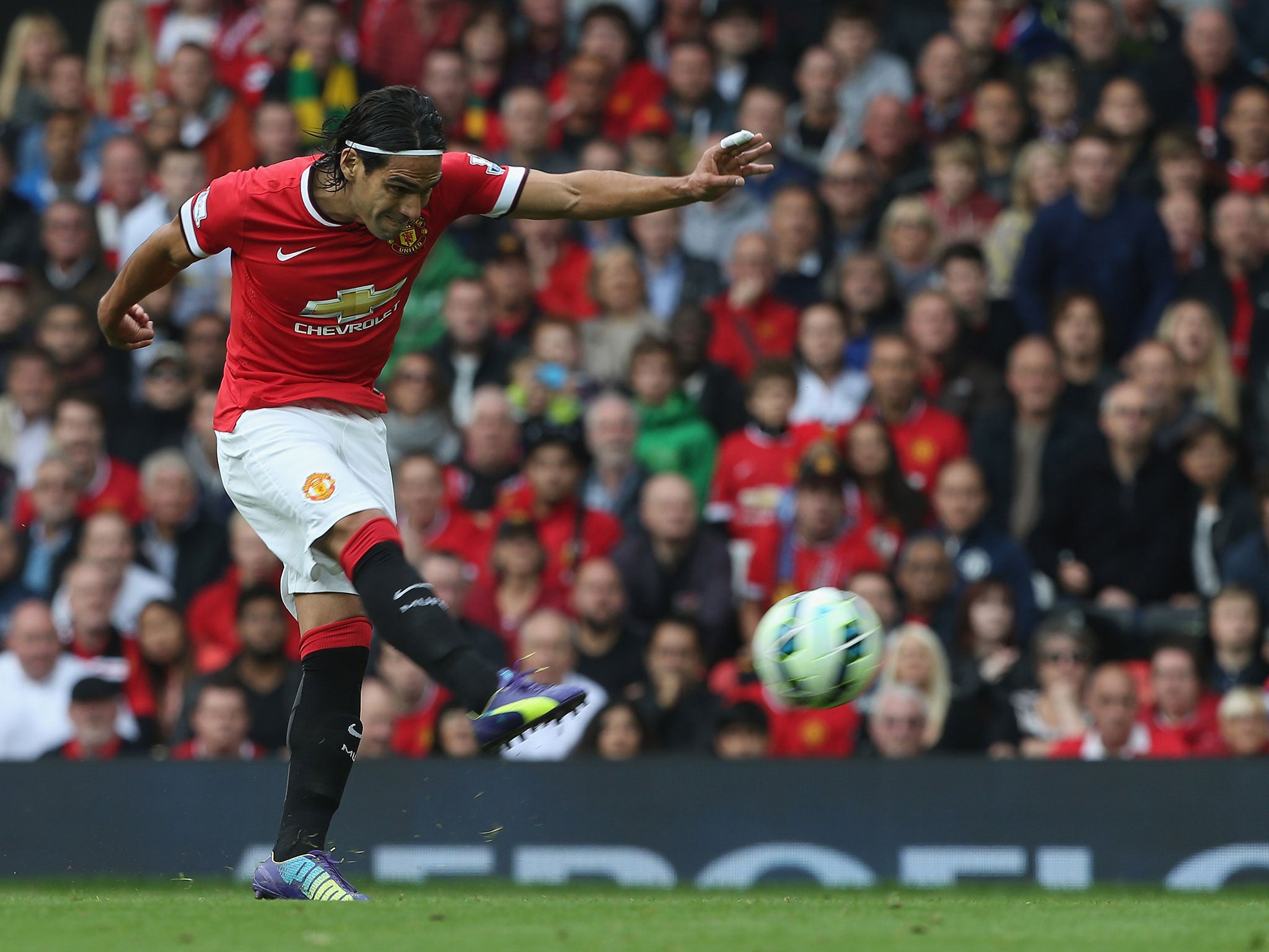 Radamel Falcao in action for Manchester United