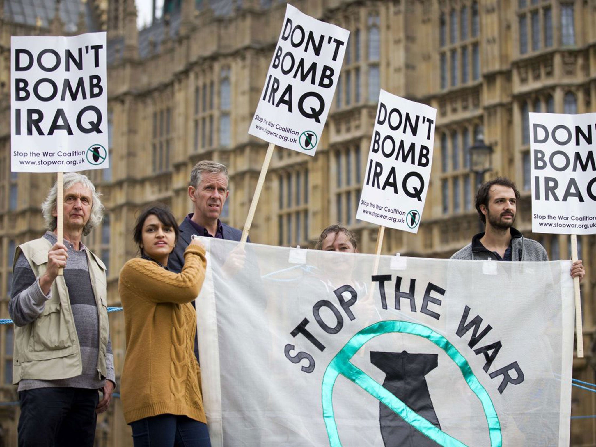 A protest outside Parliament at the weekend