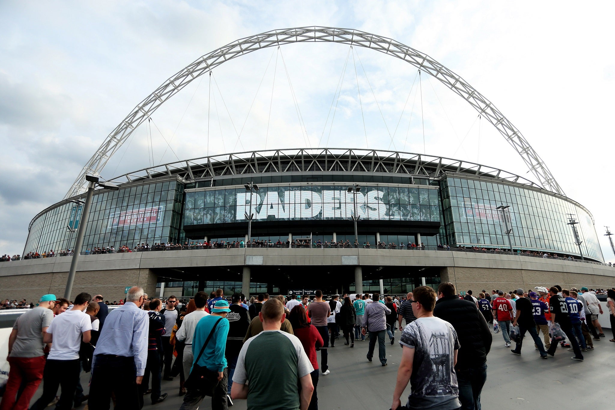 A view of Wembley Stadium ahead of the Oakland Raiders v Miami Dolphins