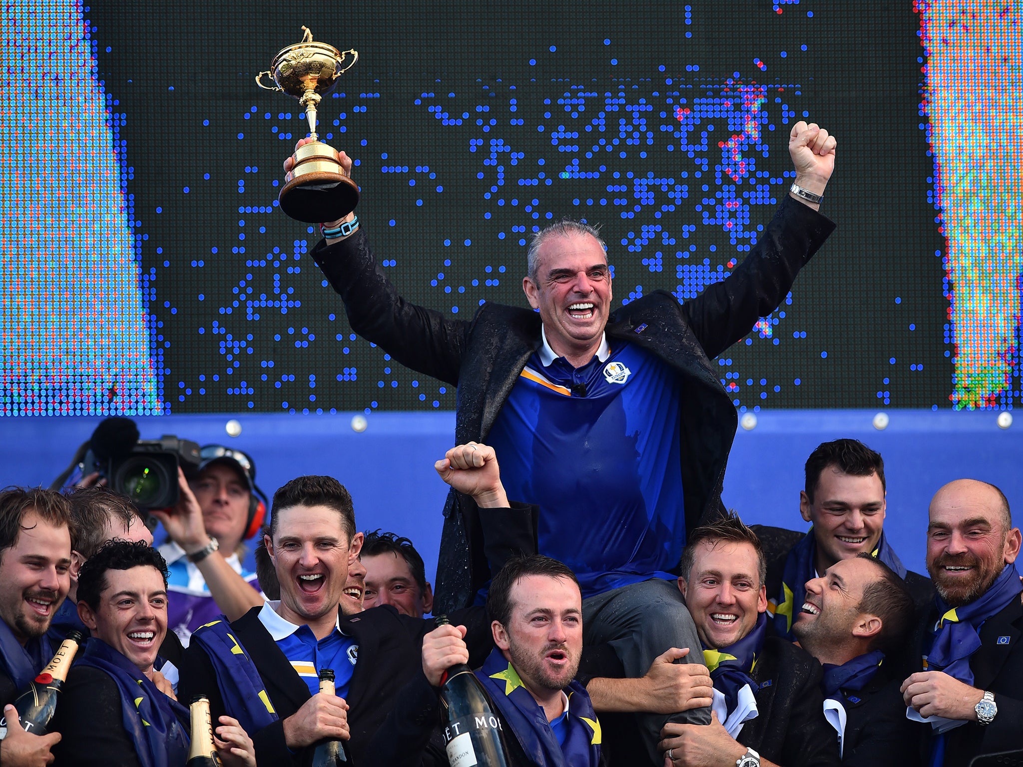 Paul McGinley led Europe to the 2014 Ryder Cup (Getty)