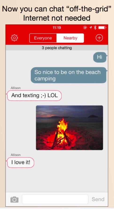 Firechat lets you talk anonymously