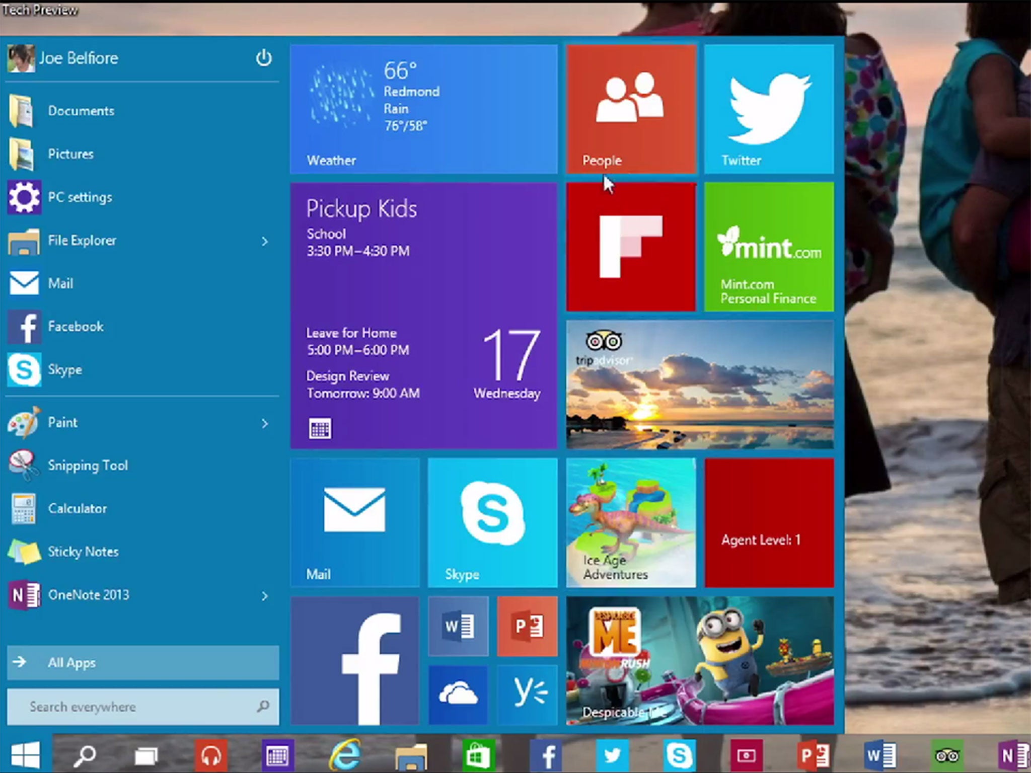 The new Windows 10 Start Menu