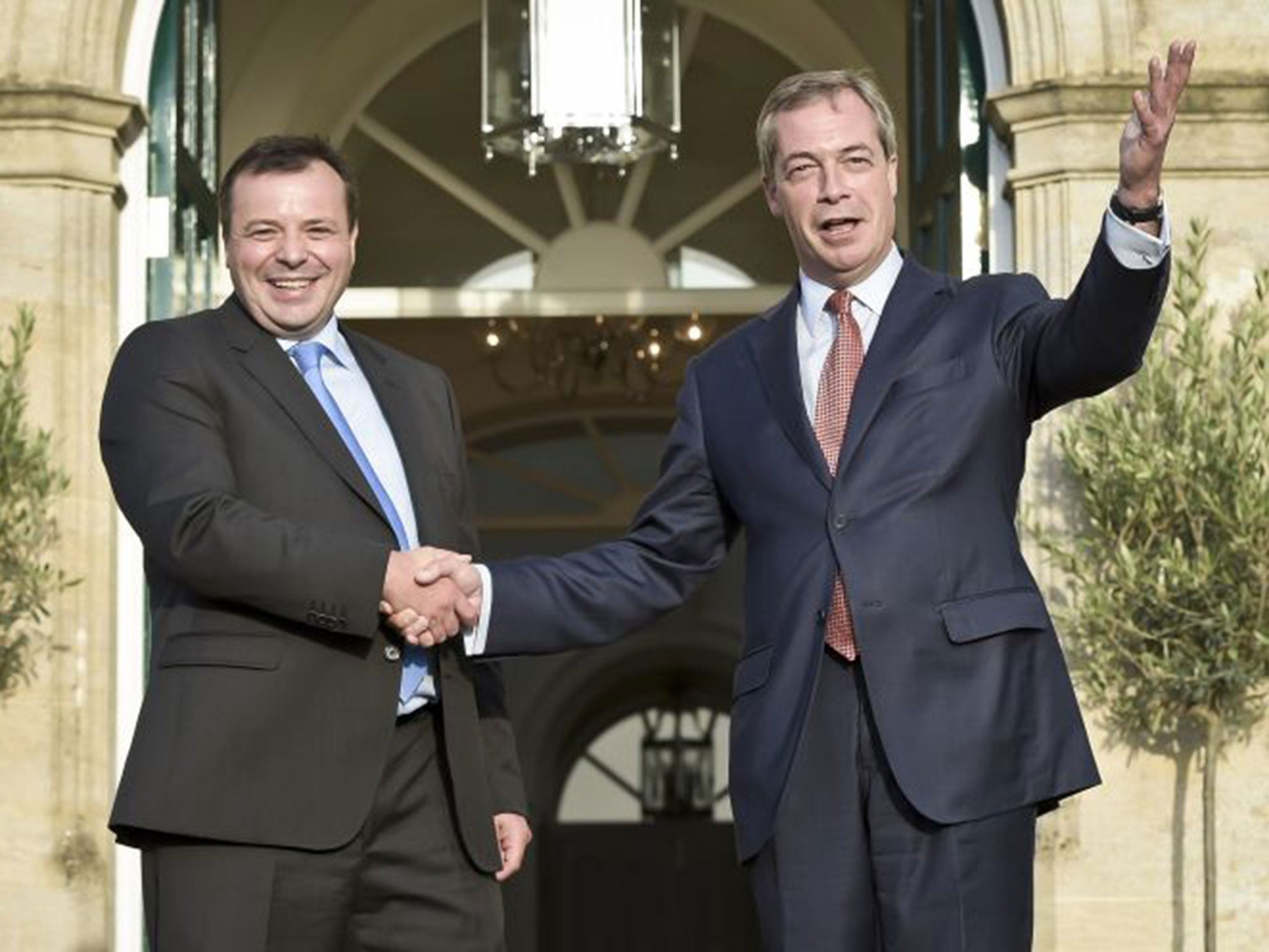 The former Tory donor and multi-millionaire, Arron Banks, left, has announced he is upping his Ukip donation to £1 million to spite the Conservatives