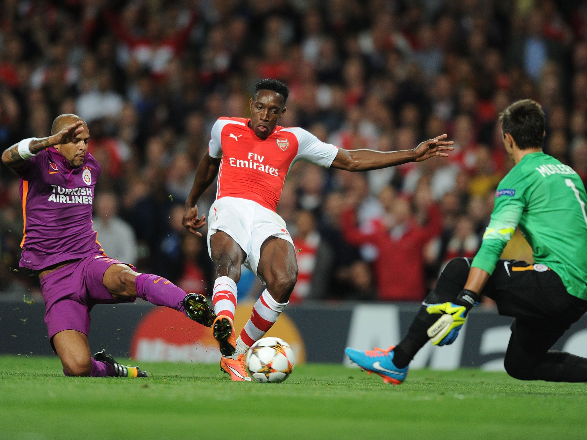 Welbeck scores his first goal