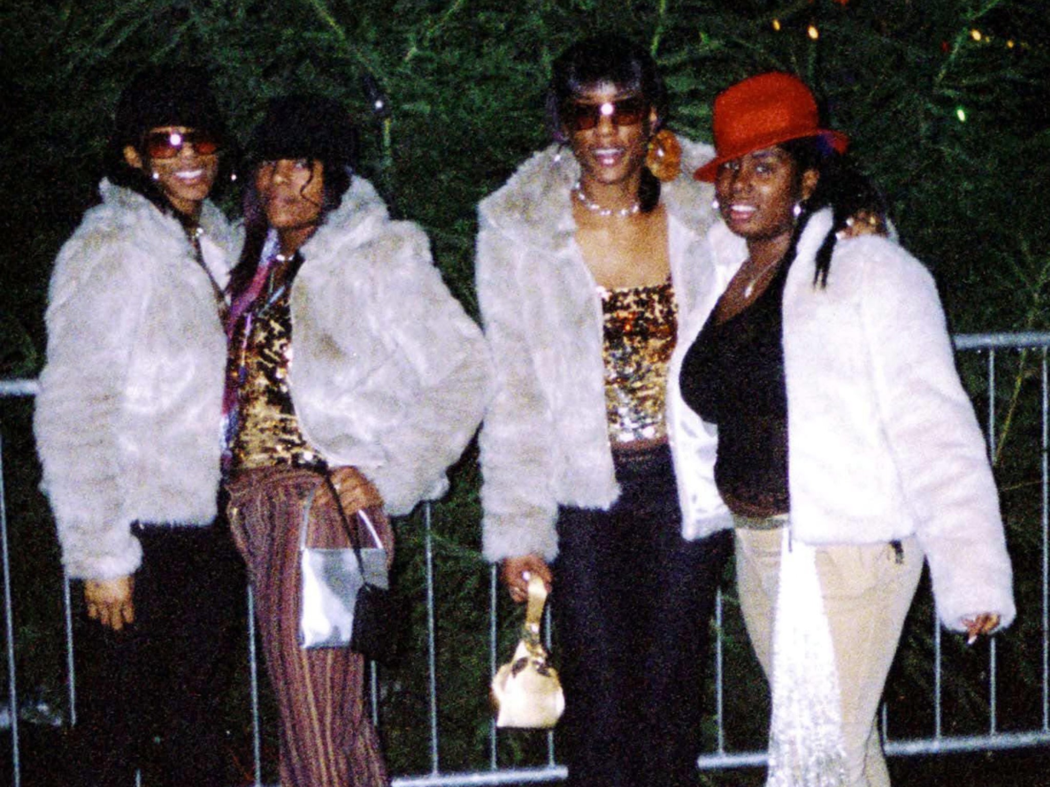 Charlene Ellis, 18 (second from left) and Letisha Shakespeare, 17 (far right) were both shot dead. With them are Cheryl Shaw (left) and Charlene’s twin sister,
Sophie