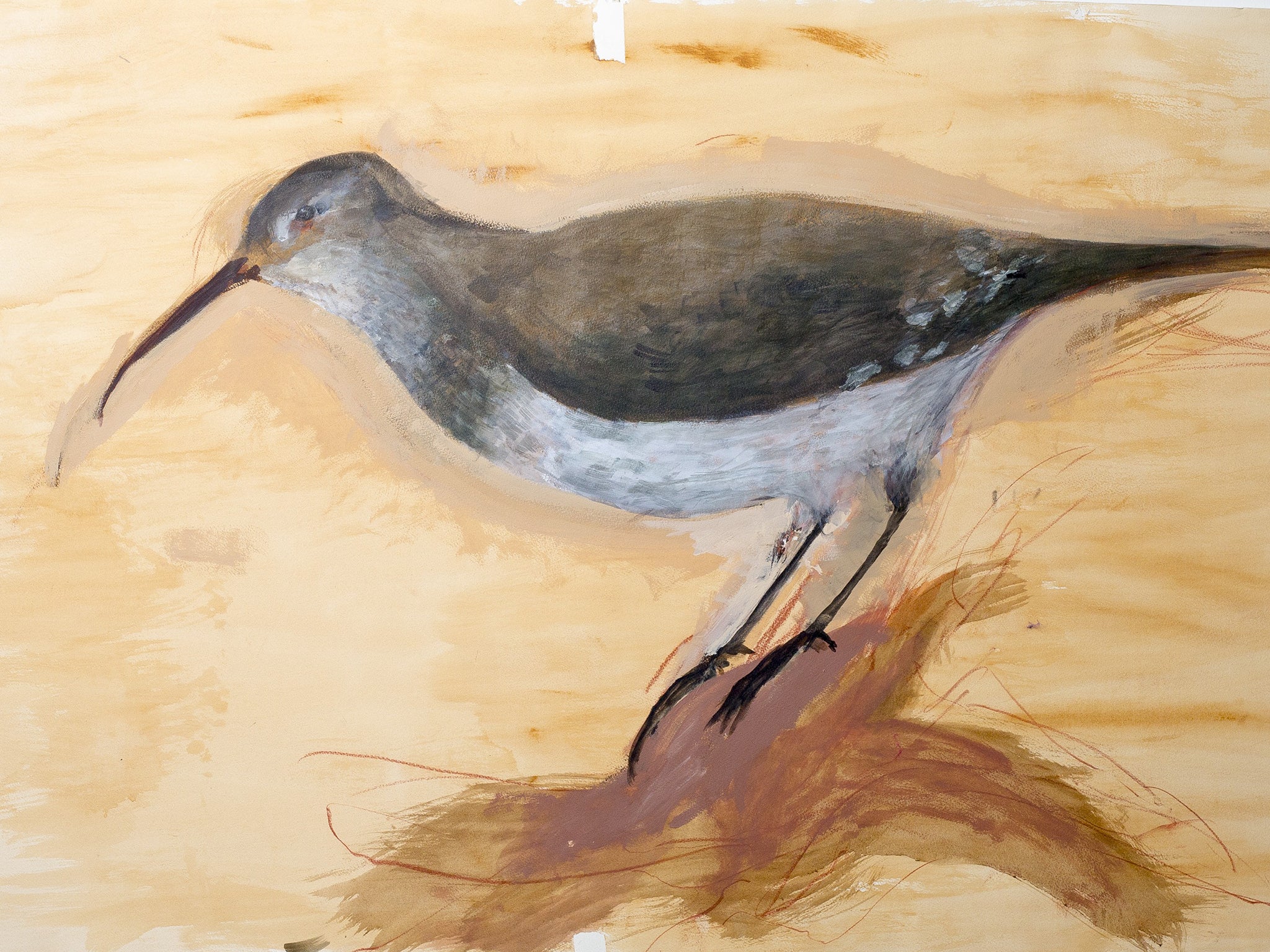A work painted by Tim Spall whilst being trained by artist Tim Wright
