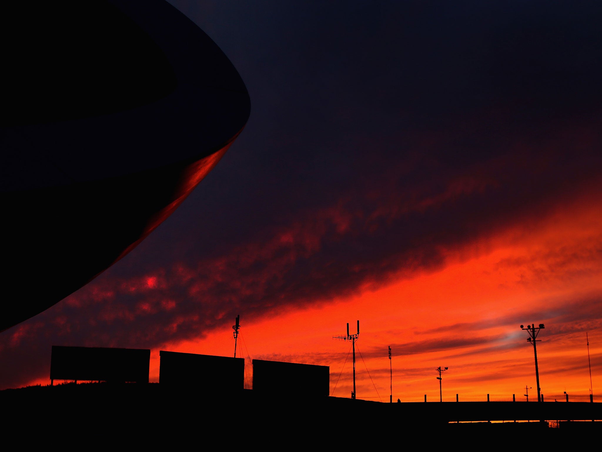 A view of Suzuka as the sun goes down