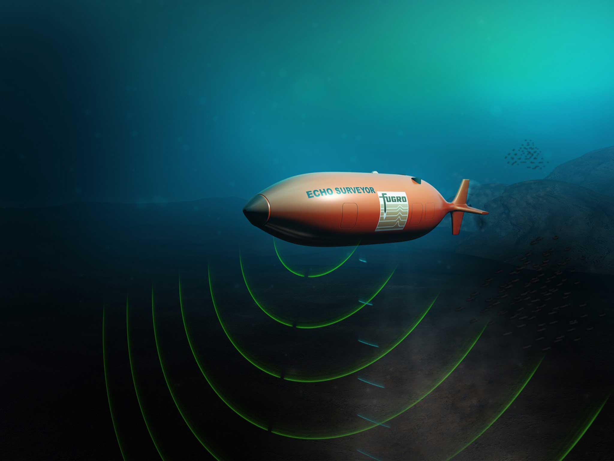 A Fugro autonomous underwater vehicle (AUV) launched from the Australian-contracted survey ship M/V Fugro Discovery as part of a new high-resolution search