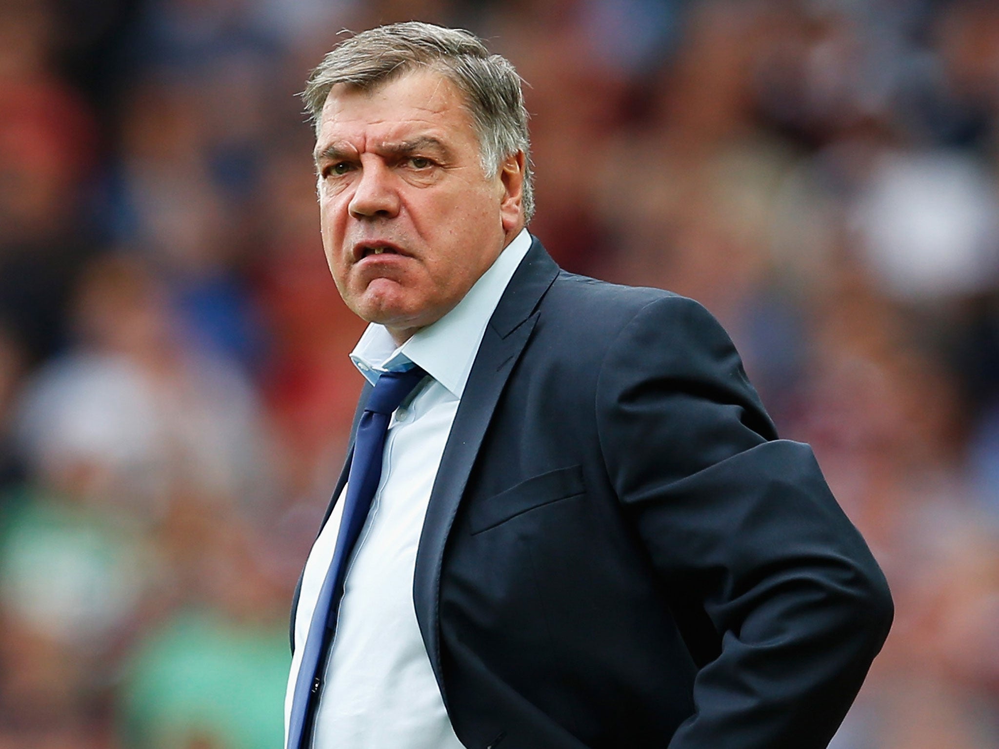 Sam Allardyce looks on from the touchline