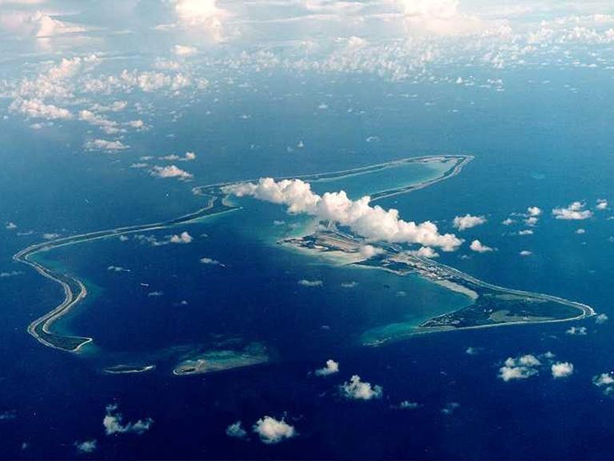 Diego Garcia, the largest island in the Chagos archipelago