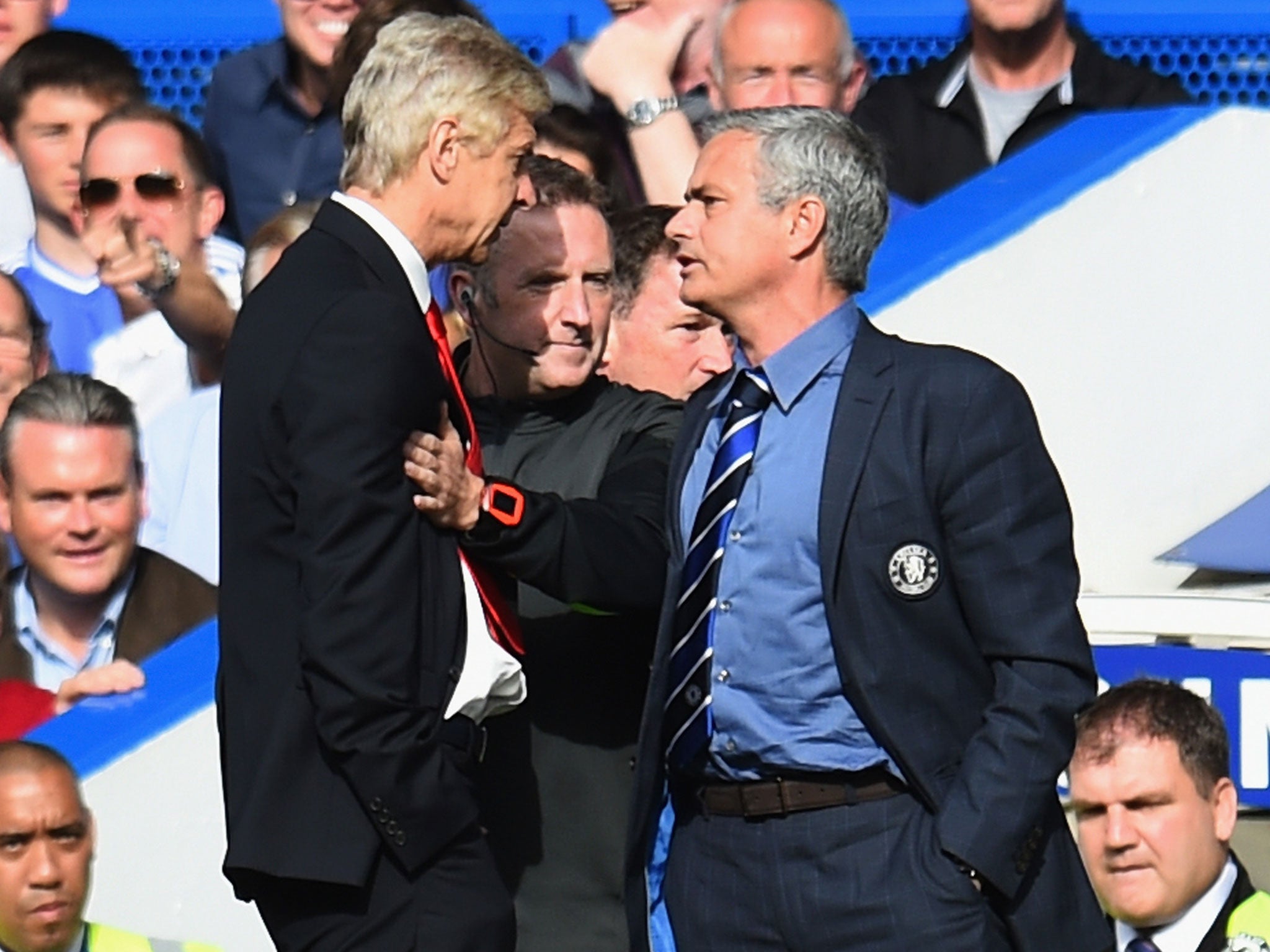 Arsene Wenger pushed Jose Mourinho back in October