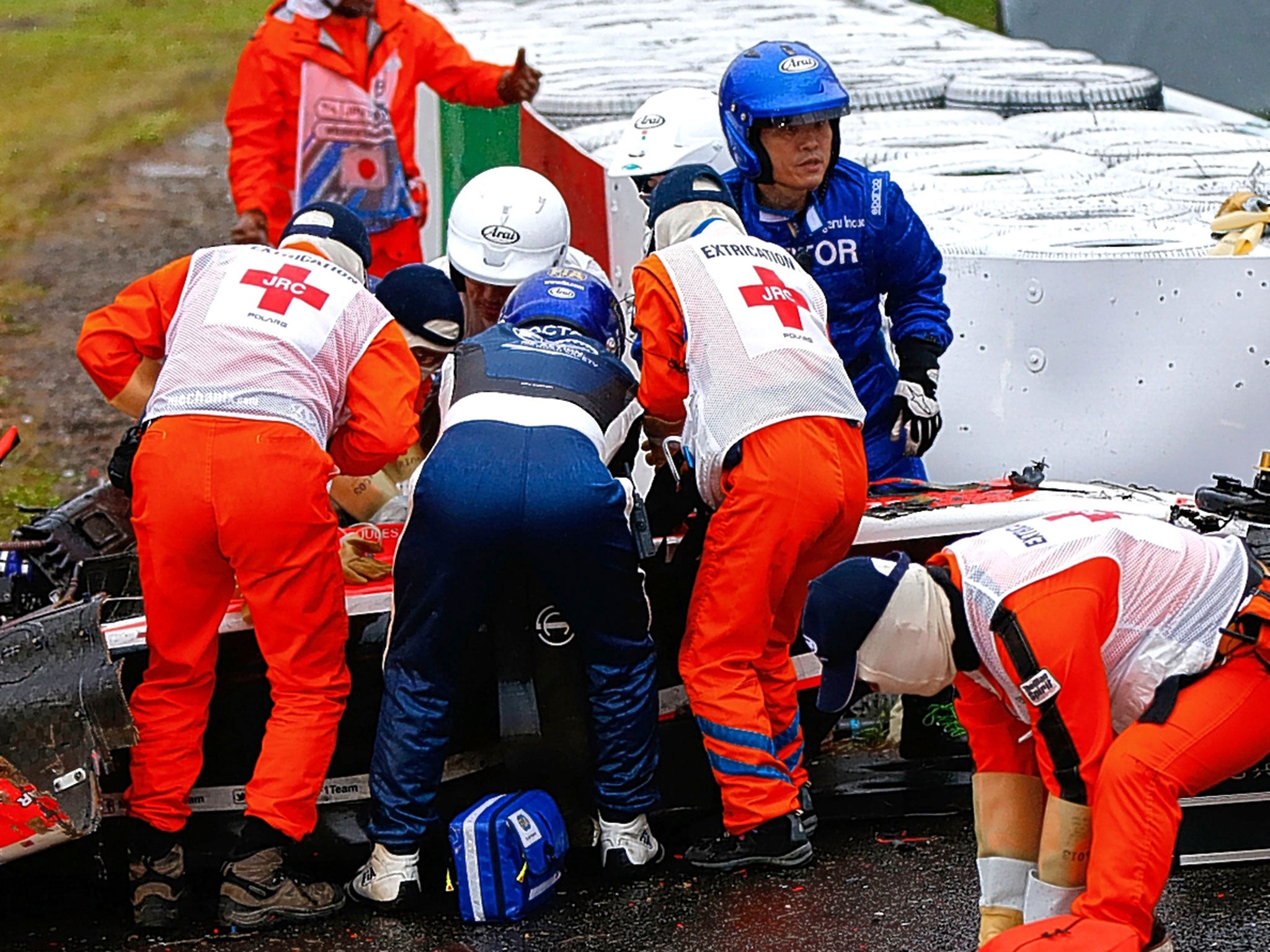 Jules Bianchi suffered a terrible crash at Suzuka