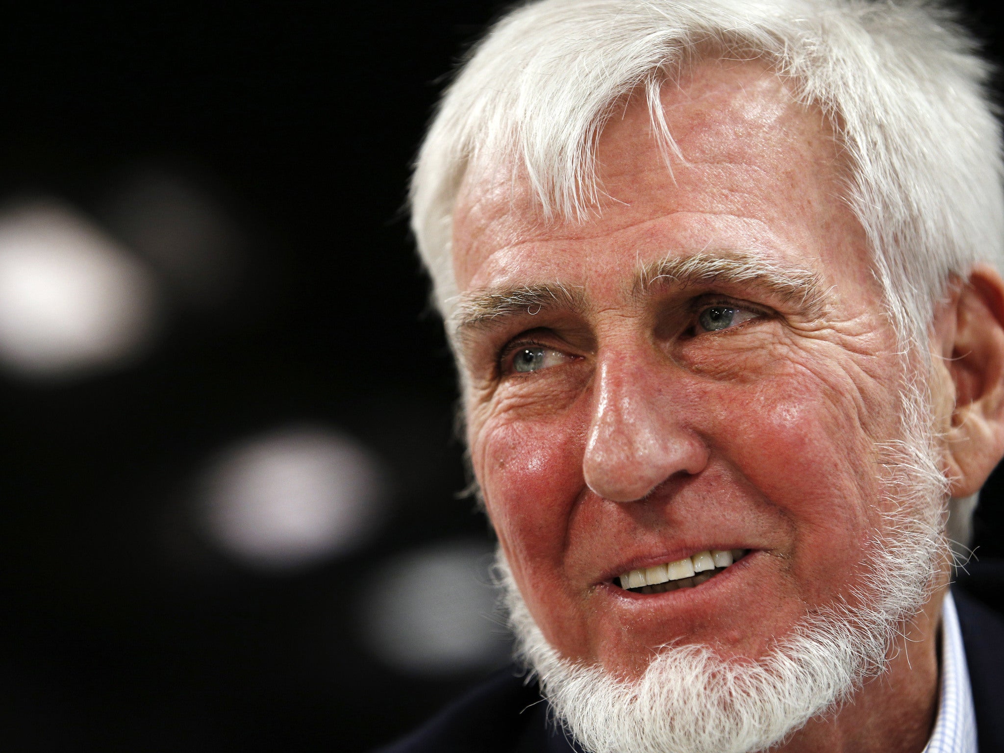 British-American researcher John O'Keefe answers a question during a press conference in London