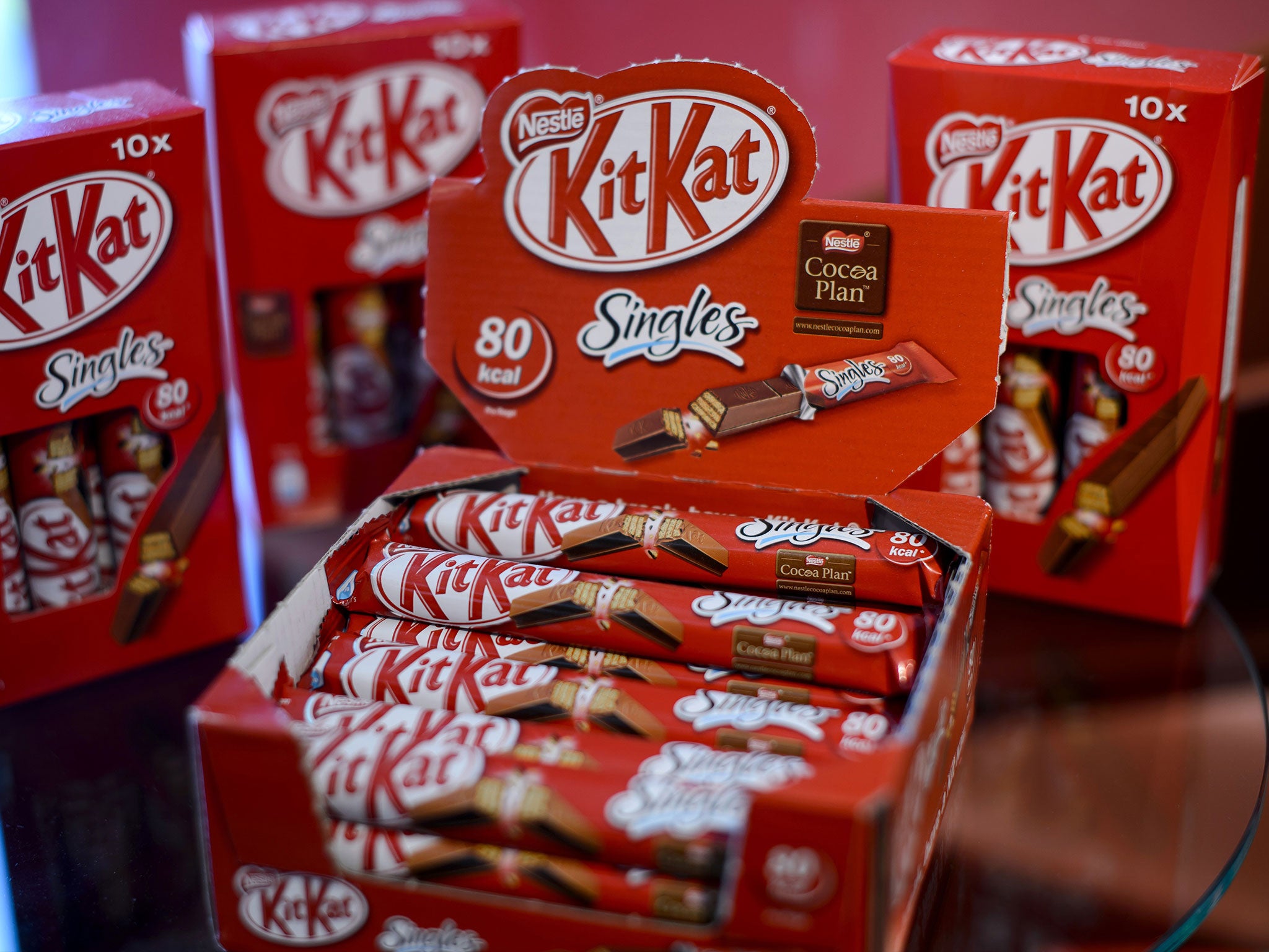 Mr Pushkov appeared to accidentally apply a KitKat slogan to Twix