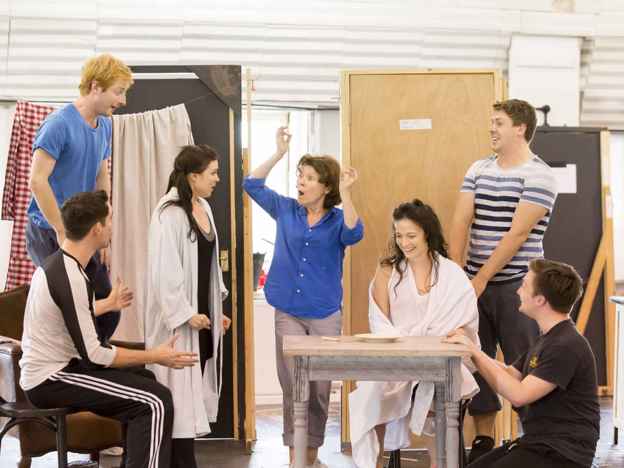 Best Actress nominee Imelda Staunton in rehearsals for Gypsy