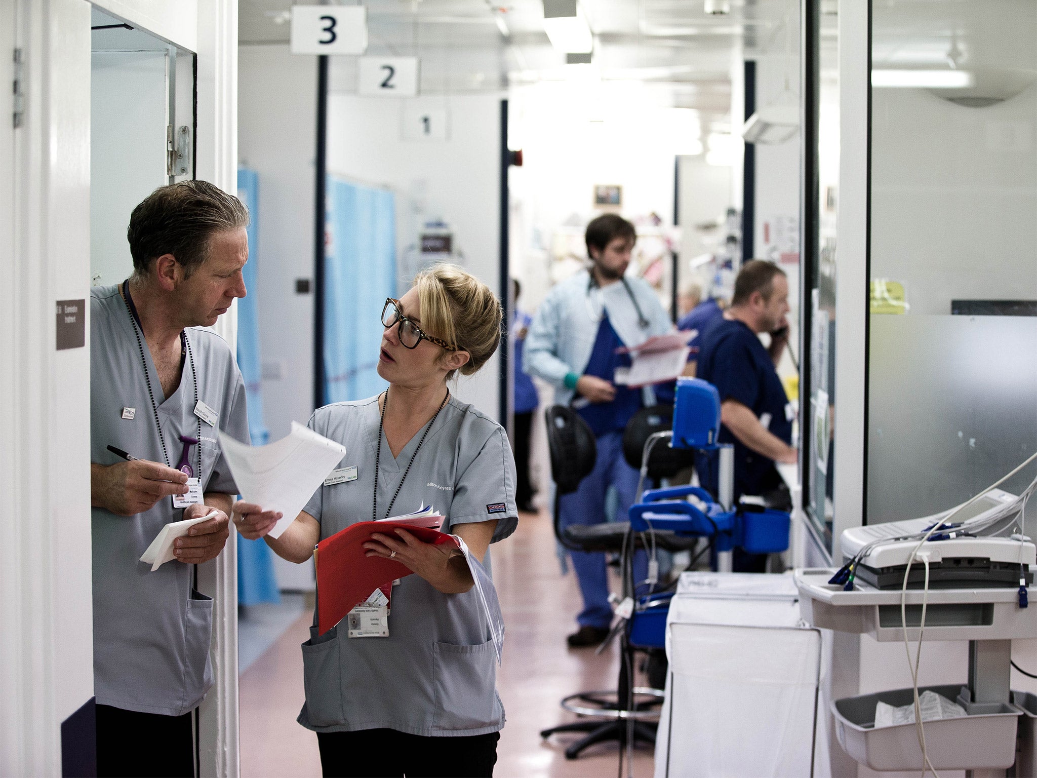 The bustling Accident & Emergency ward at Milton Keynes Hospital