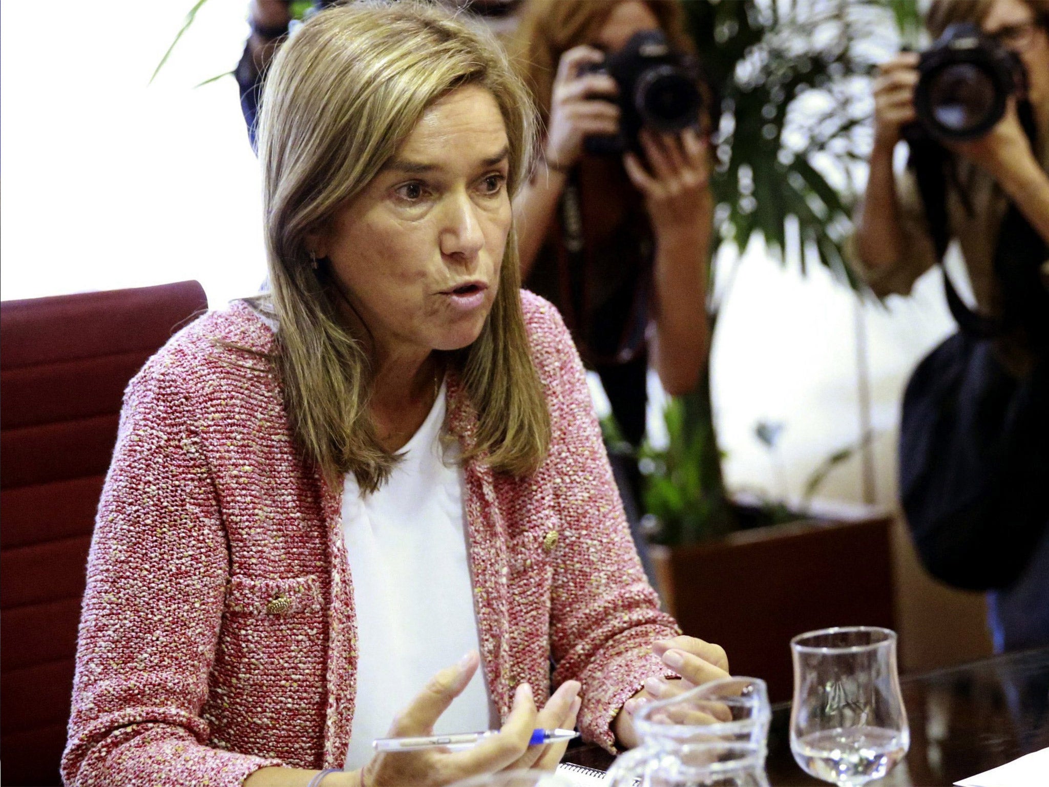 Spanish Health Minister Ana Mato during a meeting on Ebola in Madrid on Tuesday