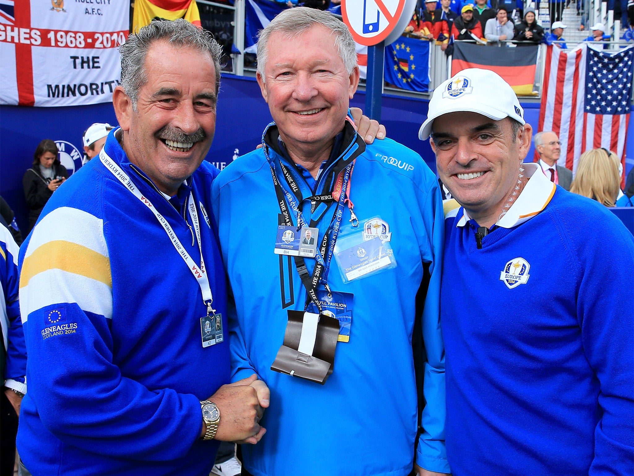 Sam Torrance with Sir Alex Ferguson and Paul McGinley at Gleneagles (Getty)