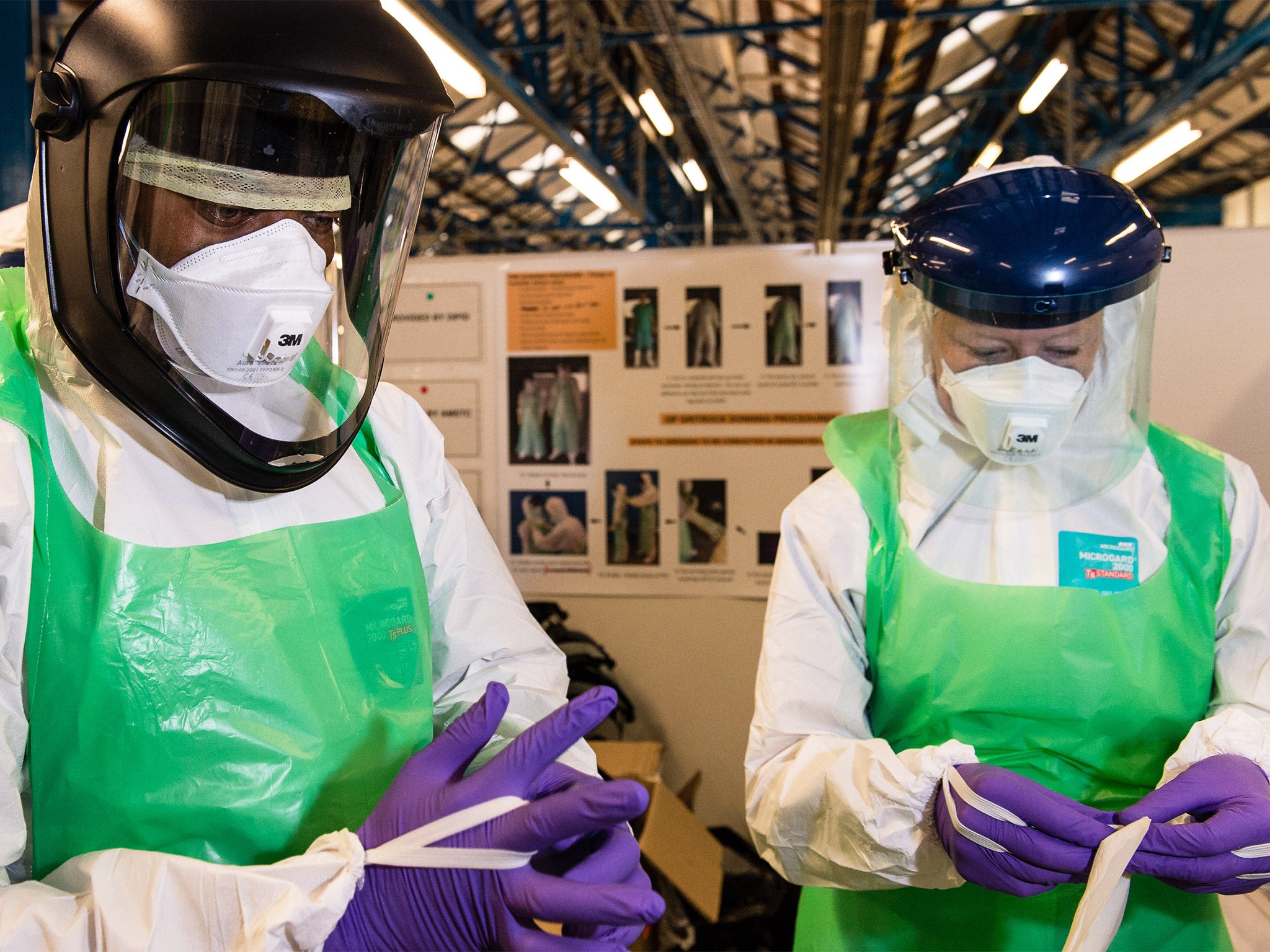 British military personnel train for a deployment to Sierra Leone in support of the ebola outbreak in the country