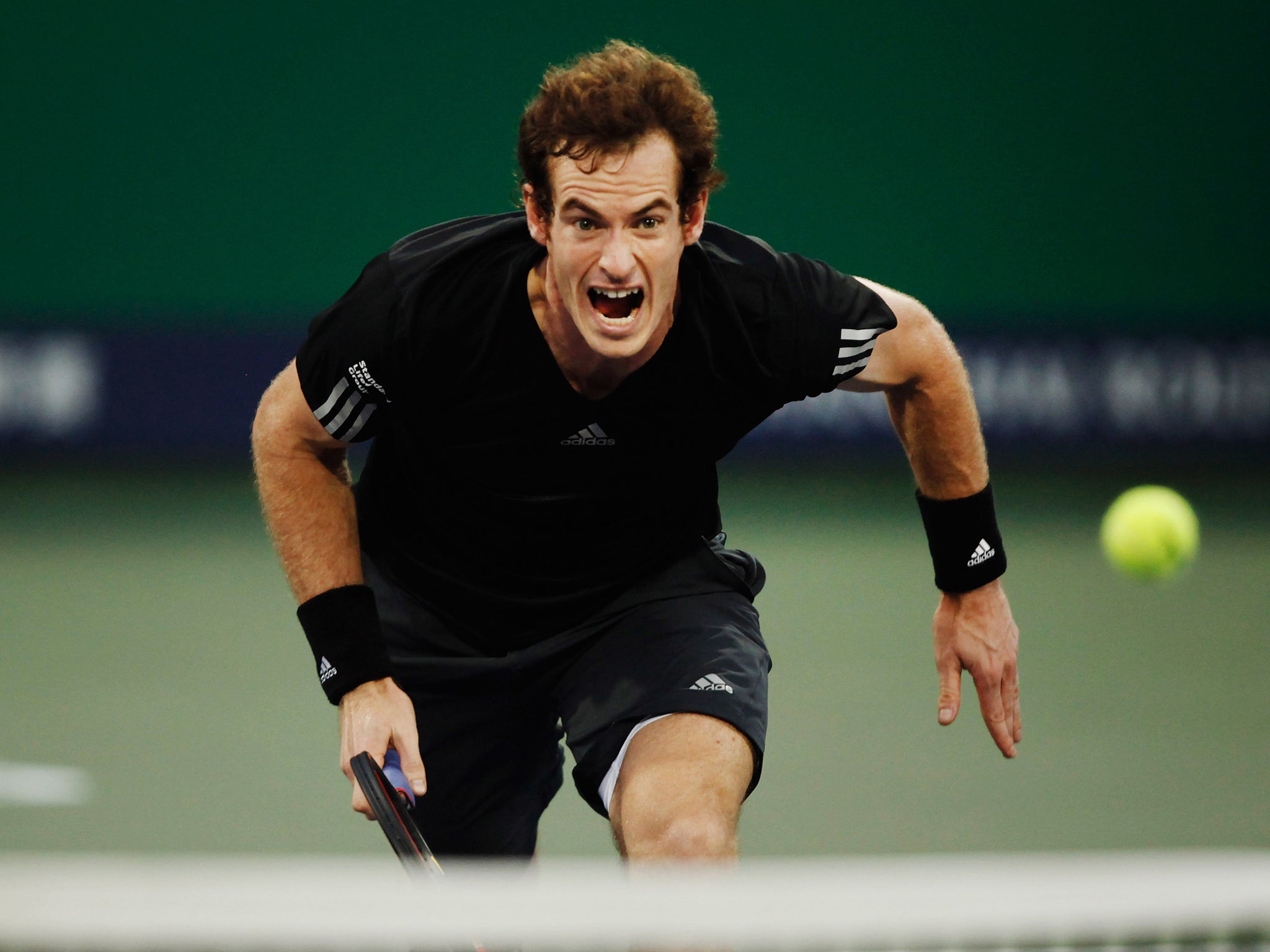Andy Murray in action at the Shanghai Masters