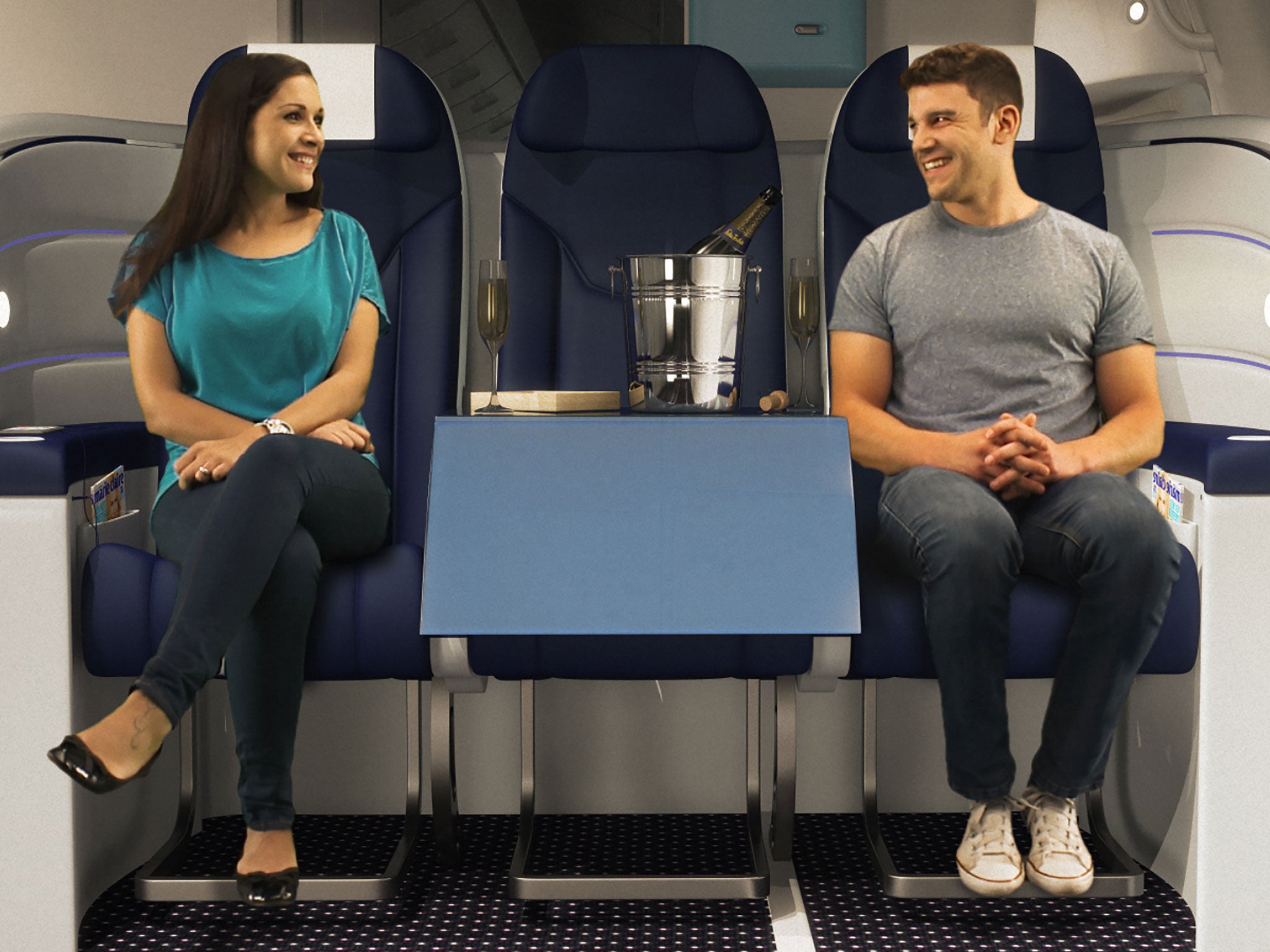 Duo-seating with pod style seats