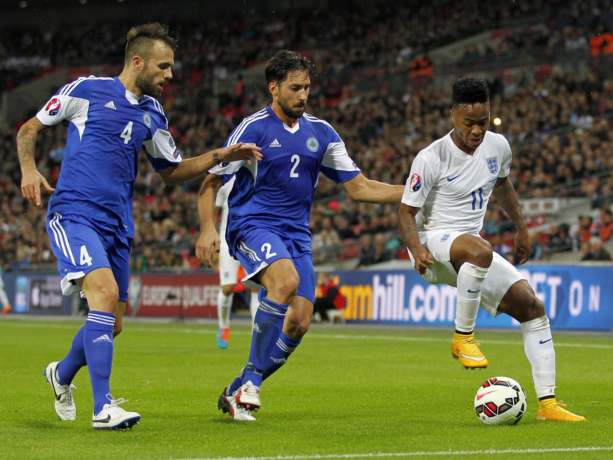 Sterling is currently with England in Estonia